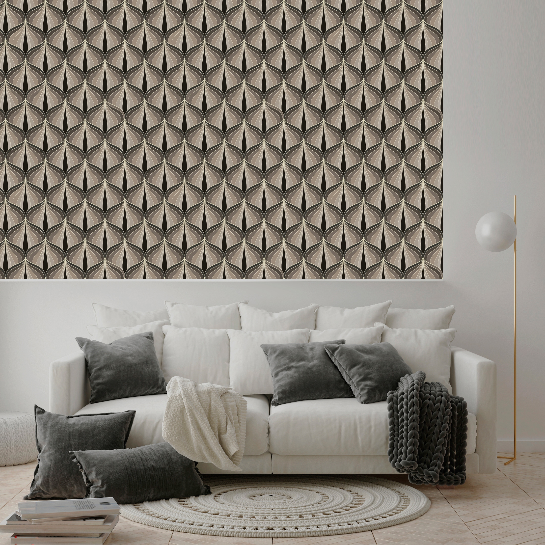 queence Vinyltapete »Gin«, gemustert-Farbverlauf-bedruckt-abstrakt, 90x250cm, selbstklebend, kinderleichte Anbringung, Sticker
