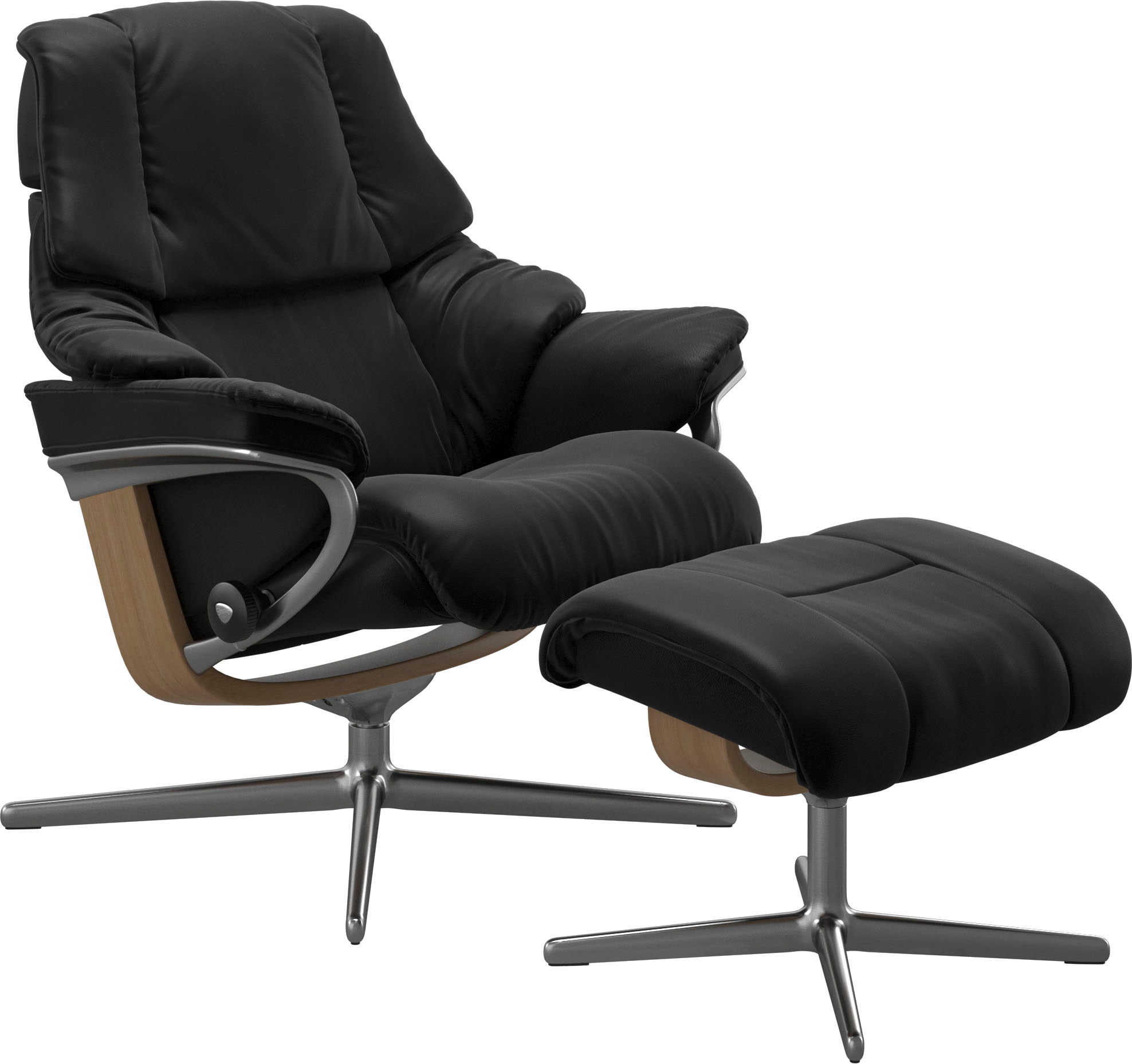 Stressless® Fußhocker »Reno«, mit Cross Base, Größe S, M & L, Holzakzent Eiche