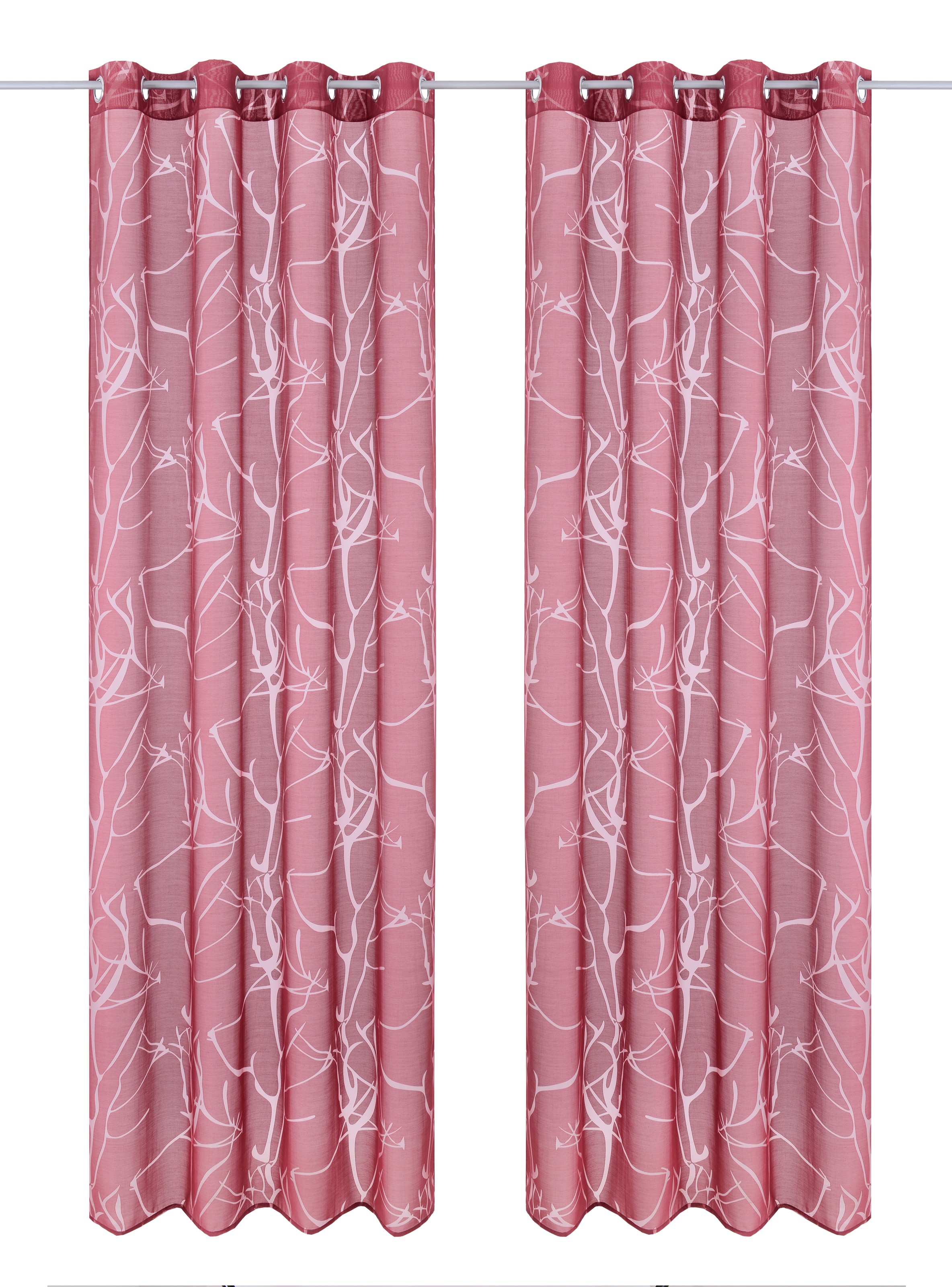 OTTO home Gardine "Anna, 1 Stück, halbtransparent, Äste-Motiv" Ösen 1 Stk. tlg. Bestseller, Äste-Motiv, Viskose, Polyester