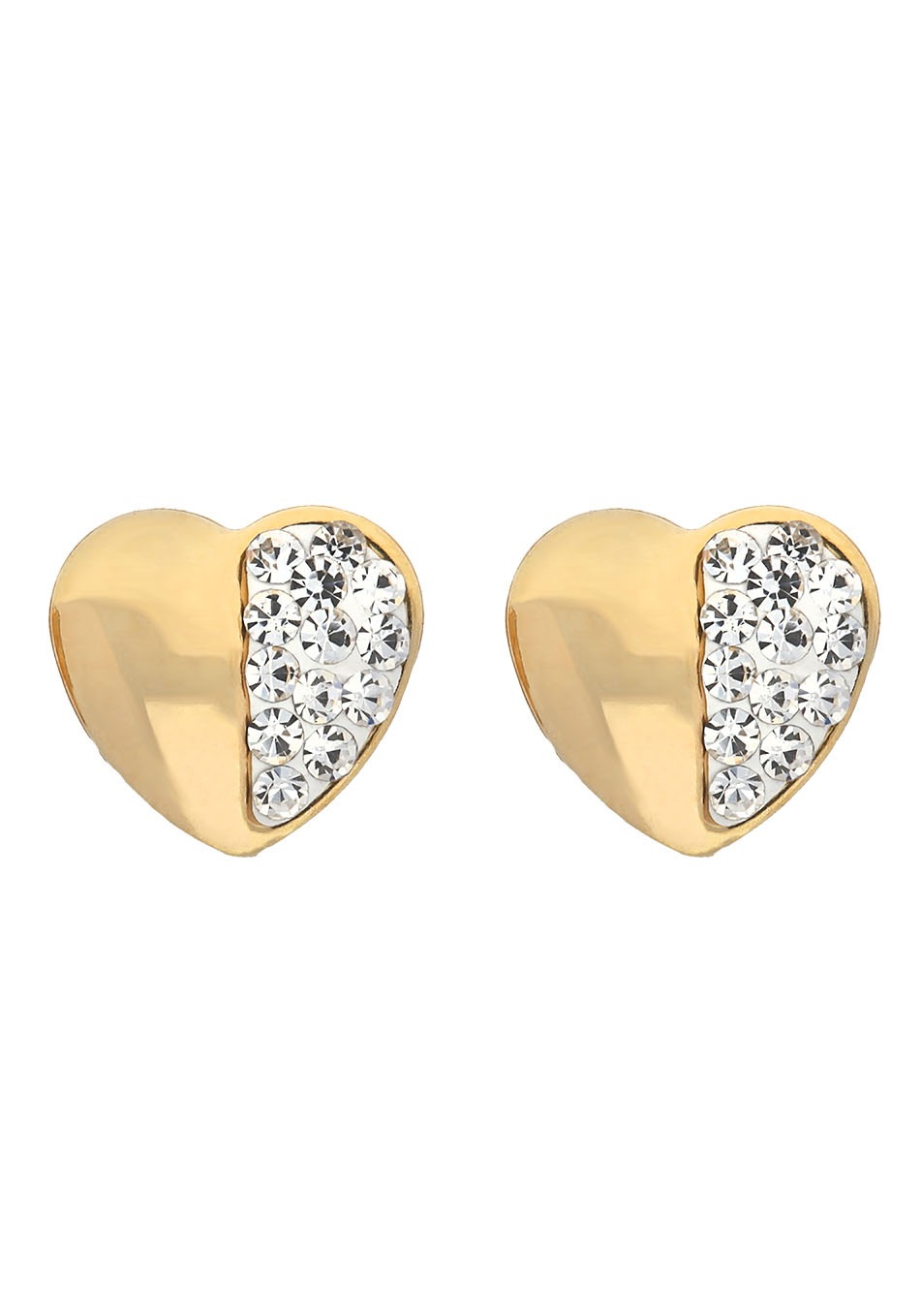 Firetti Paar Ohrstecker »Schmuck Geschenk Gold 375 Ohrschmuck Herzen«, mit Kristallstein