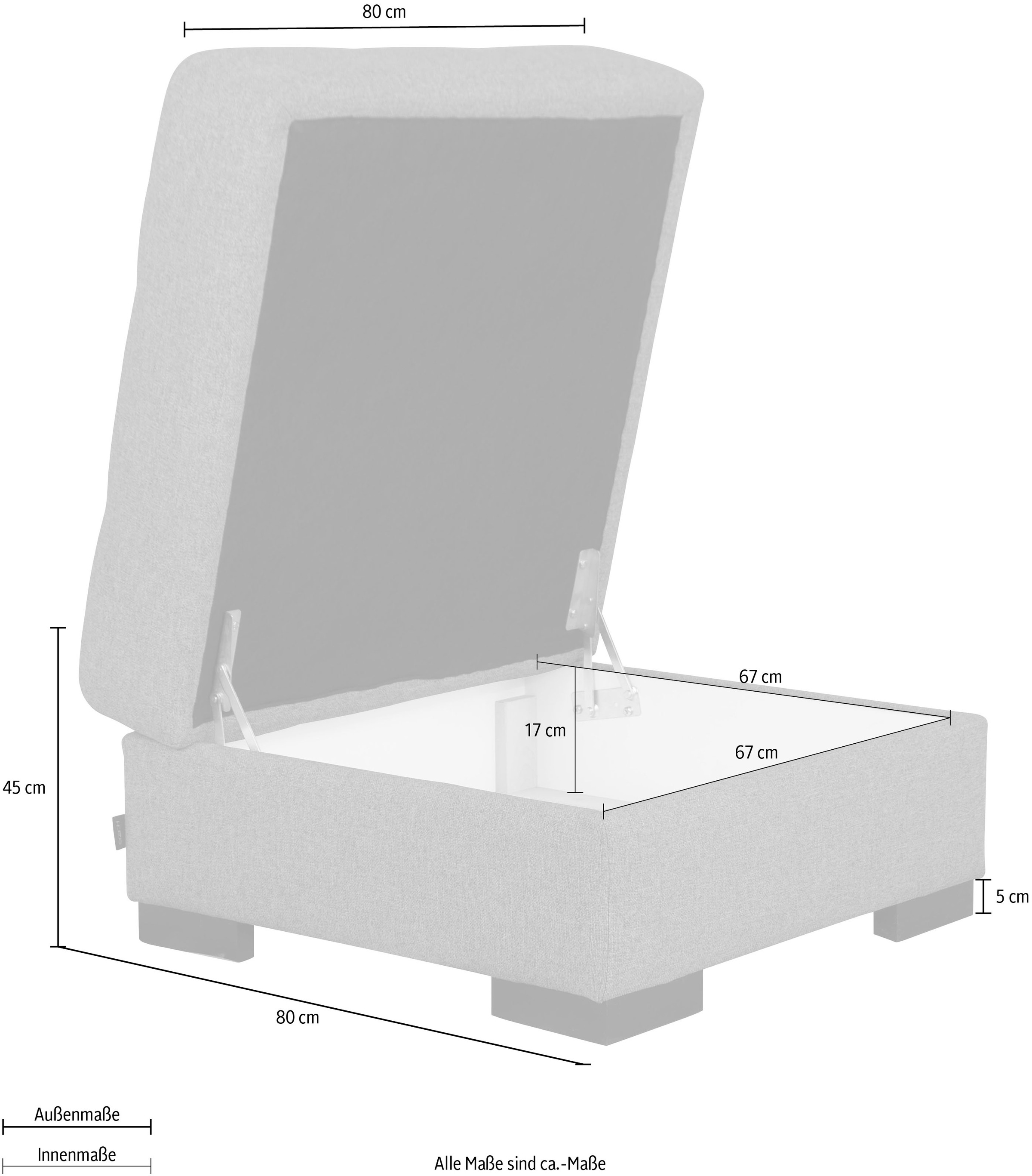 Home affaire Stauraumhocker »Tulio« mit Stauraum