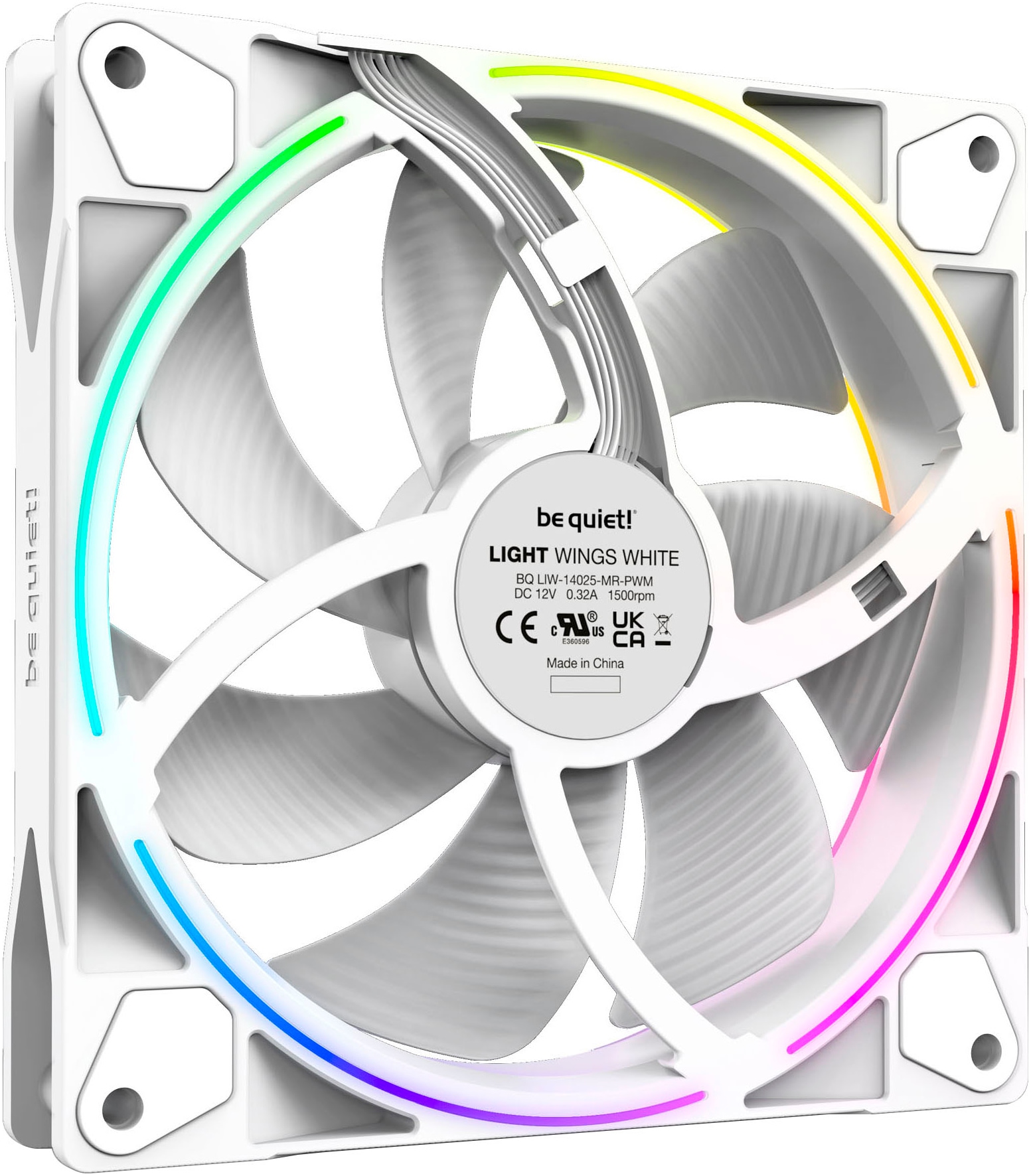 be quiet! Gehäuselüfter »Light Wings White 140mm PWM Triple Pack«, (Packung, 3 St.)