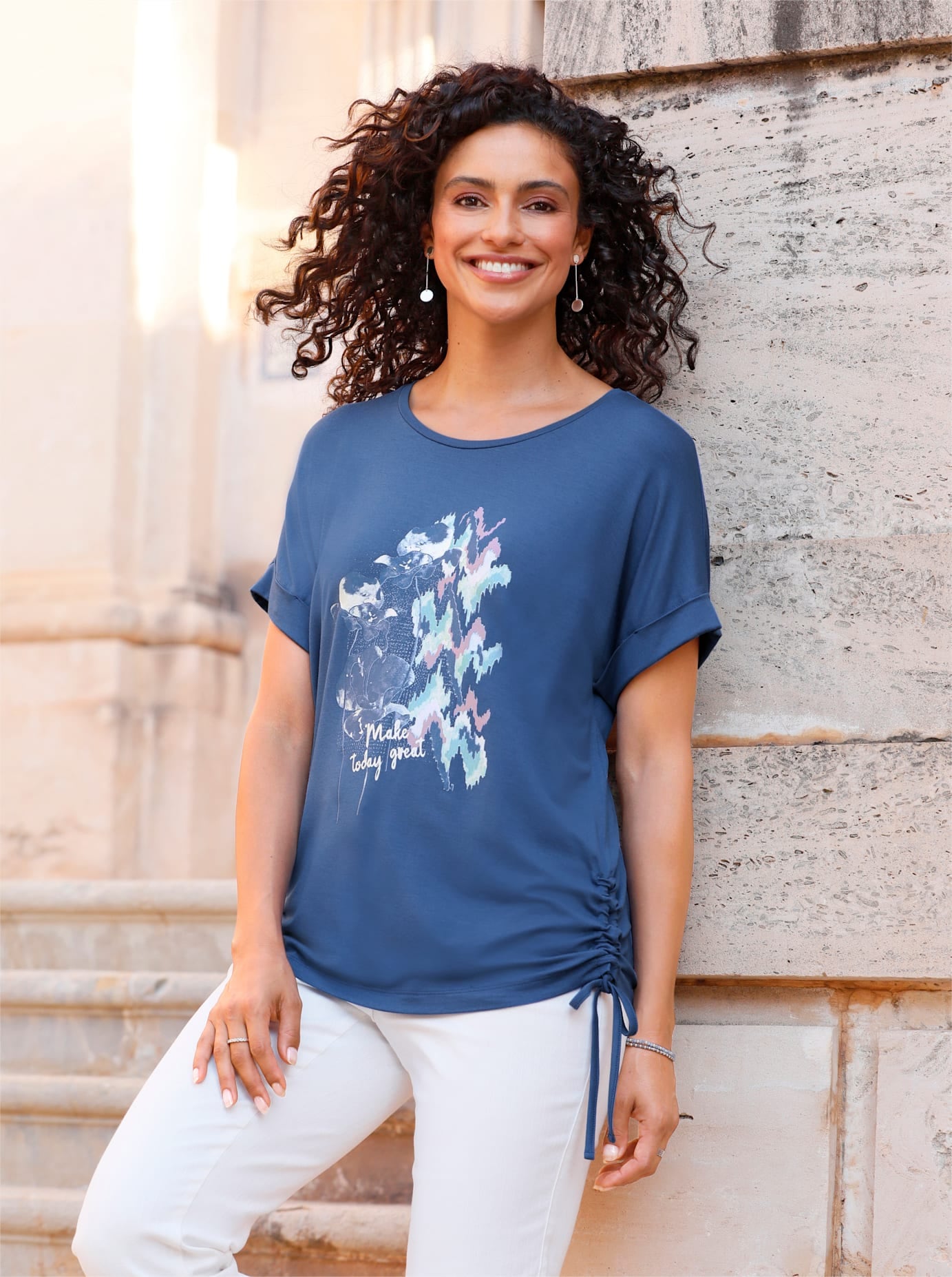 Inspirationen Kurzarmshirt "Rundhals-Shirt" 1 Stk. tlg. günstig online kaufen