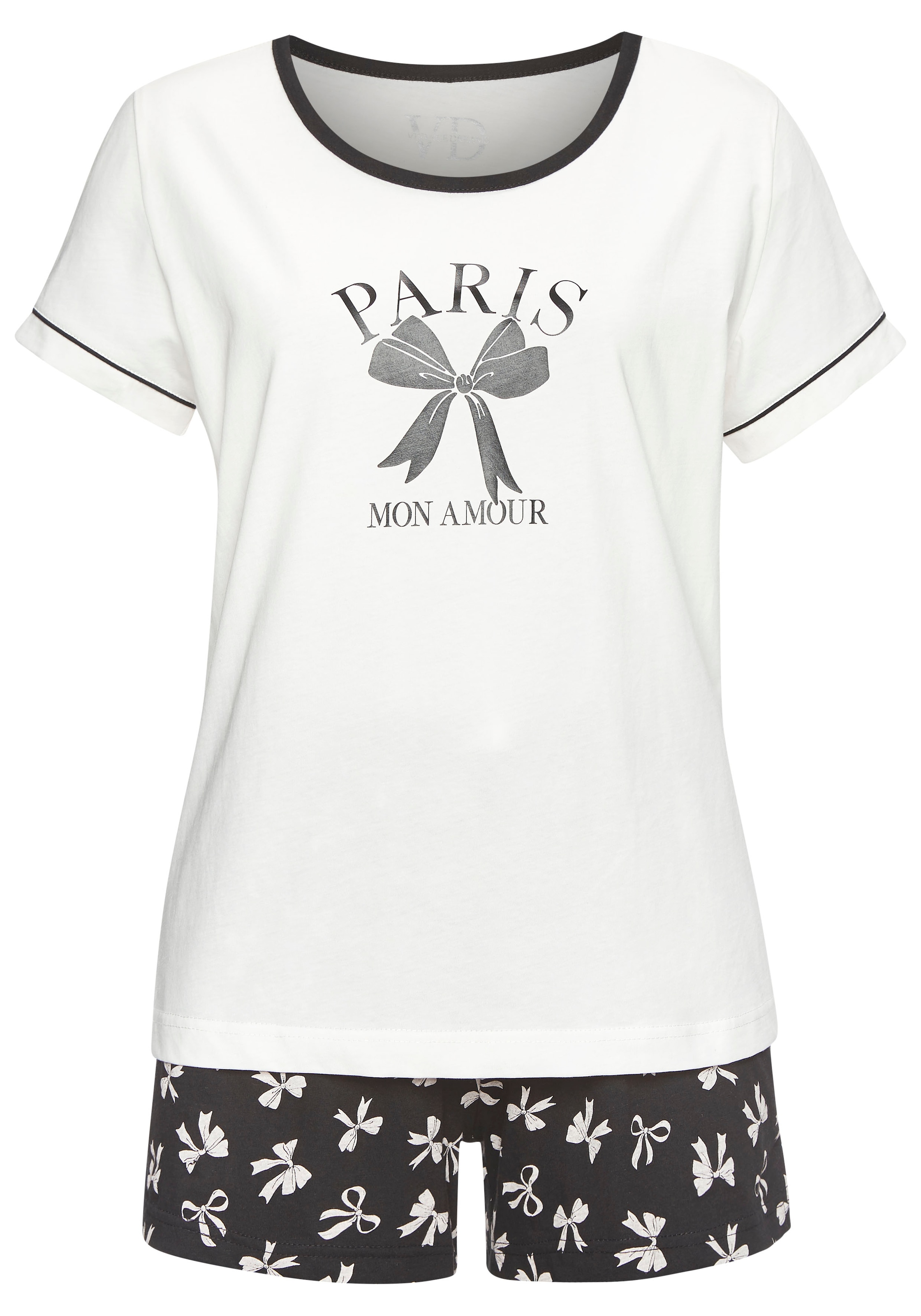 Vivance Dreams Shorty Set, 2er Pack, 4 tlg. Mit süßem Schleifenmuster günstig online kaufen