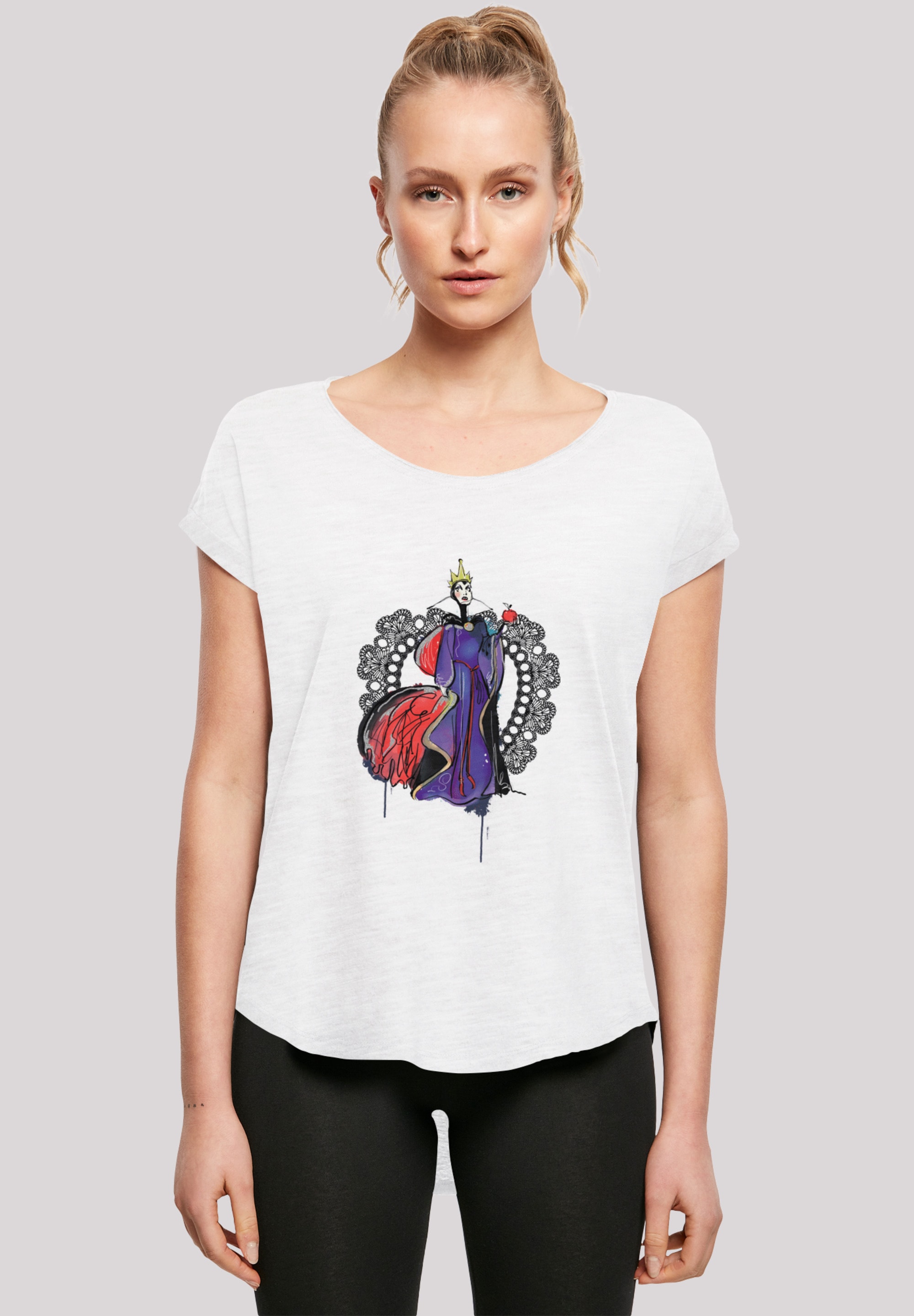 T-Shirt »Long Cut T-Shirt Disney Villains Maleficent Sketch«, Damen,Premium...