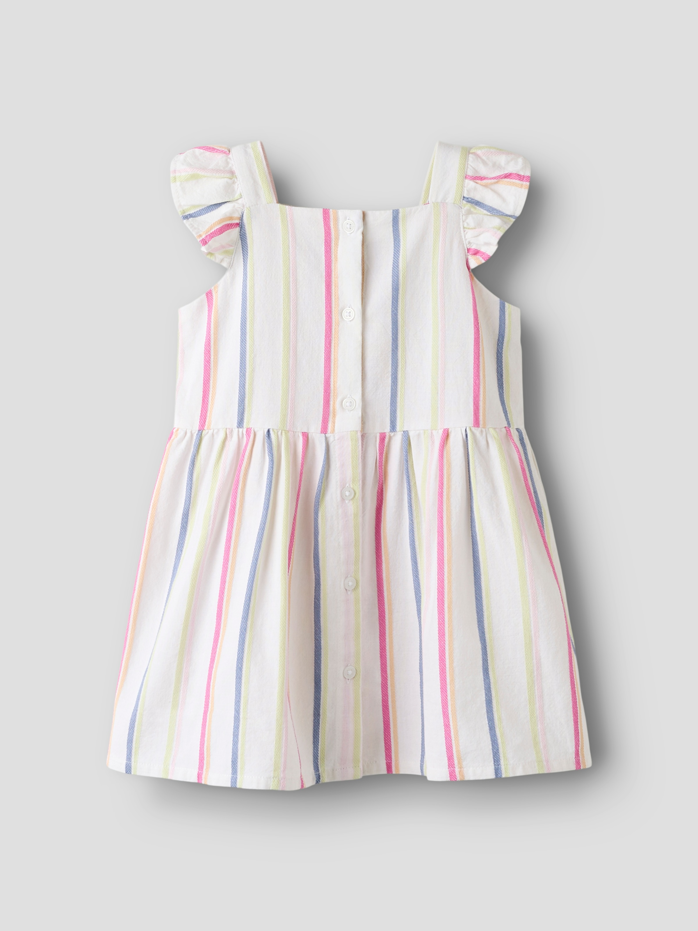 Name It Minikleid »NMFFIMY CAPSL DRESS« mit durchgehender Knopfleiste und im sommerlichen Streifendesign