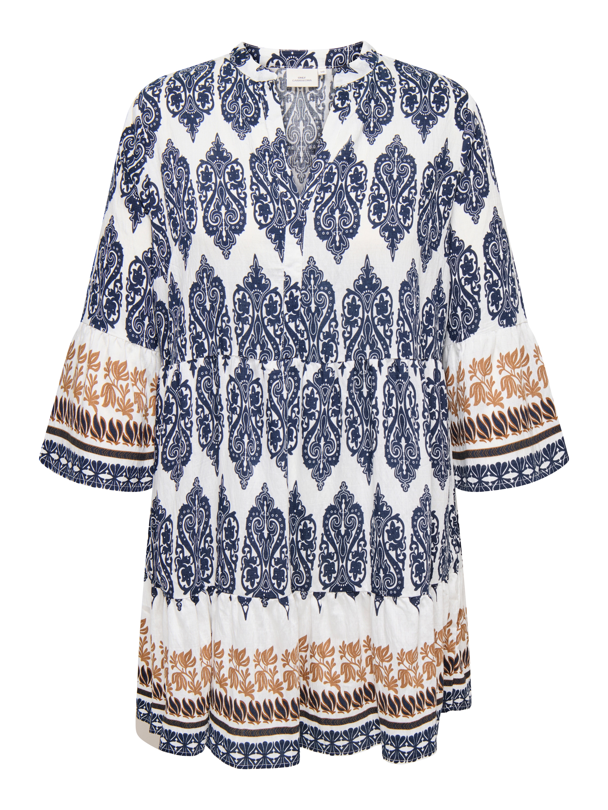 ONLY CARMAKOMA Blusenkleid "CARHAVANA LIFE 3/4 TUNIC DRESS AOP" günstig online kaufen