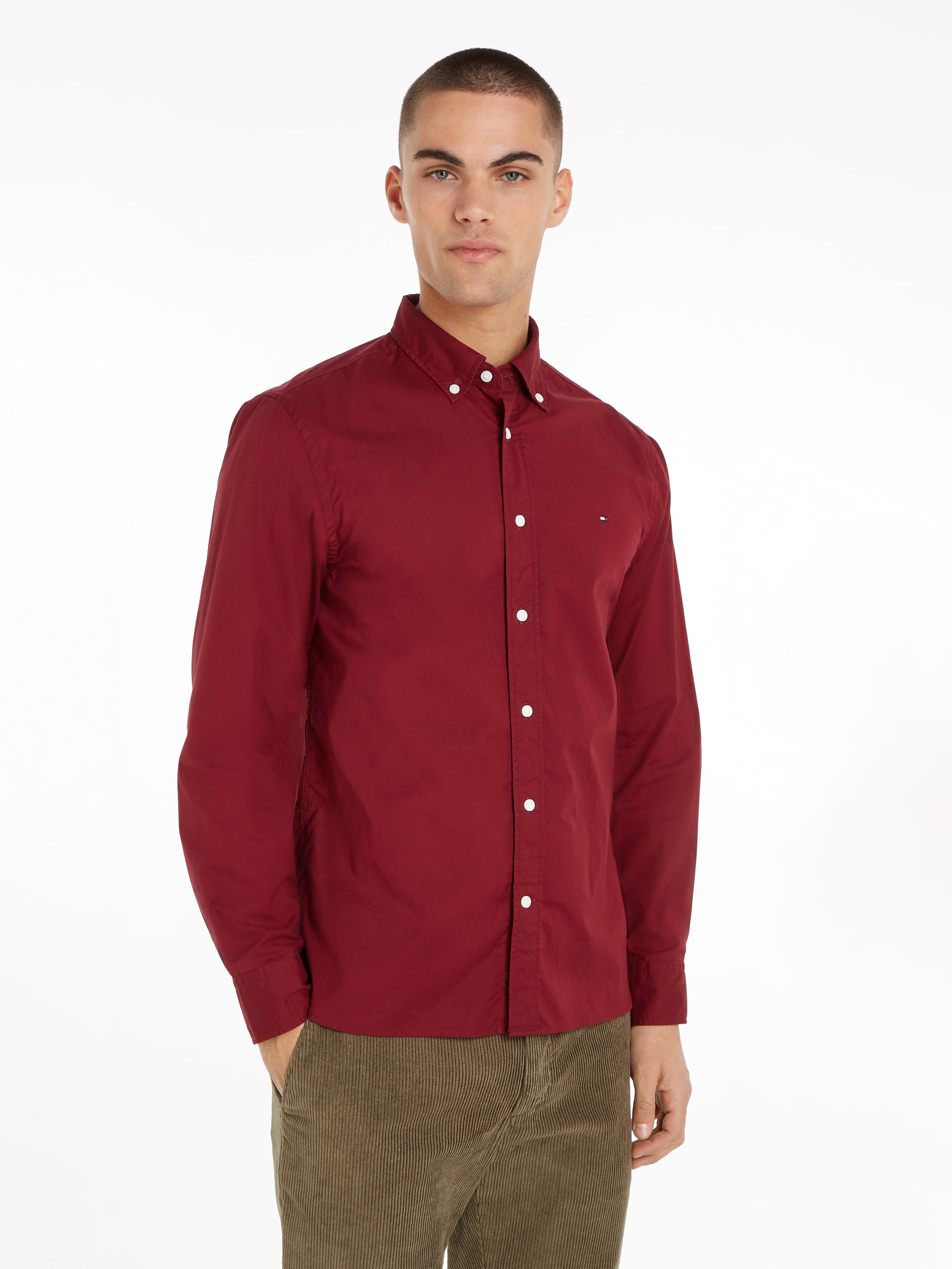 Tommy Hilfiger Langarmhemd "FLEX POPLIN RF SHIRT", mit Tommy Hilfiger Label günstig online kaufen