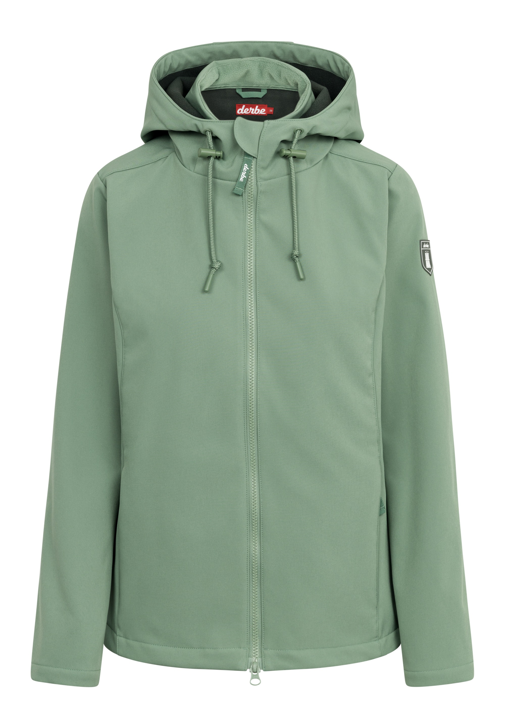 Derbe Softshelljacke »Adeby«, 2-Wege-Reißverschluss, wasserabweisend, winddicht, Kapuze