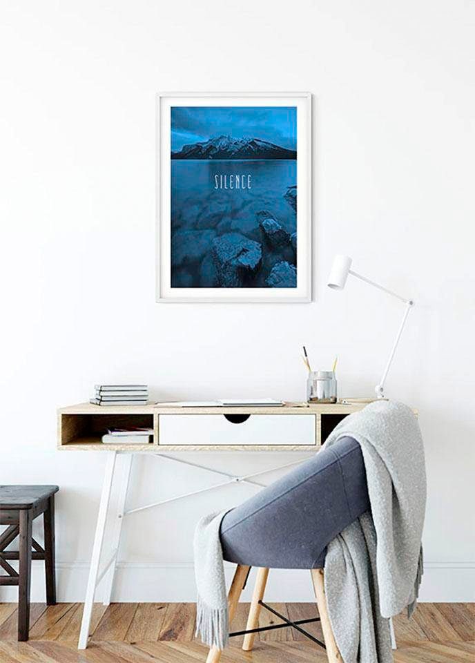 Komar Poster Lake Blue«, St.), | Silence »Word Natur, Kinderzimmer, Wohnzimmer Schlafzimmer, BAUR (1