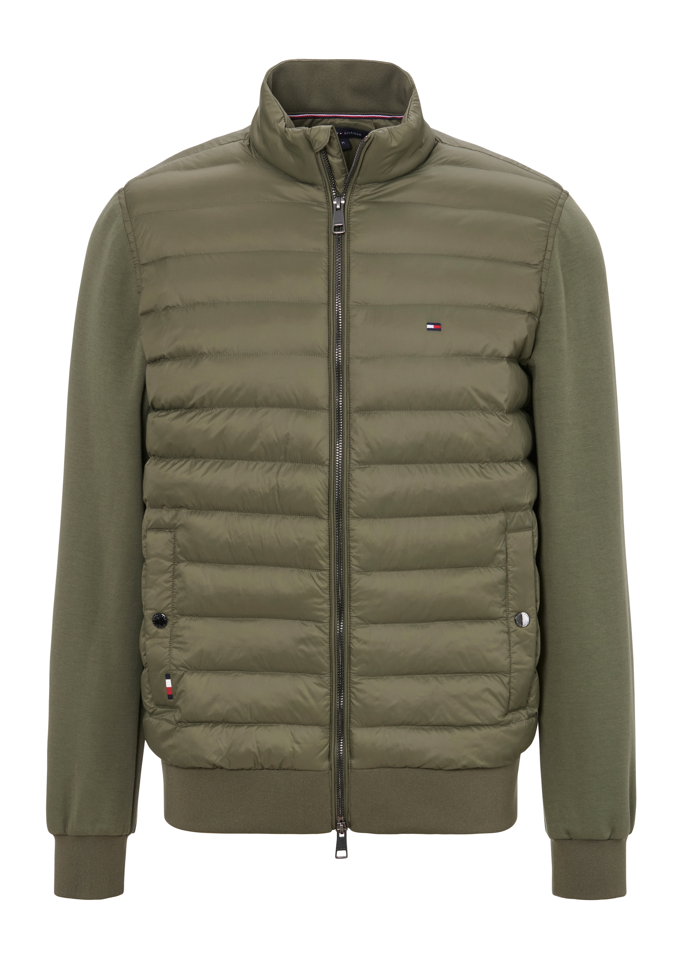 Tommy Hilfiger Sweatjacke »MIX MEDIA STAND CLLR«, mit Steppung