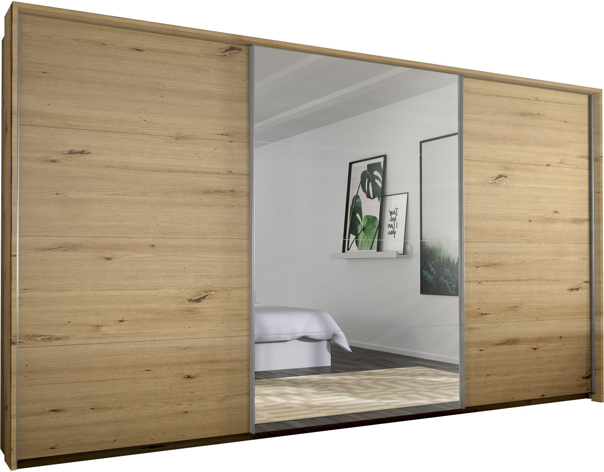 OTTO home Kleiderschrank "Mehrzweckschrank Aktenschrank Möbel Mietswohnung Schlafzimmer CORTONA" erhältlich in Breite 211/278/323/368 cm, Höhe: 214/233 cm, inkl. Passepartout und Zubehör, optionale Beleuchtung MADE IN GERMANY