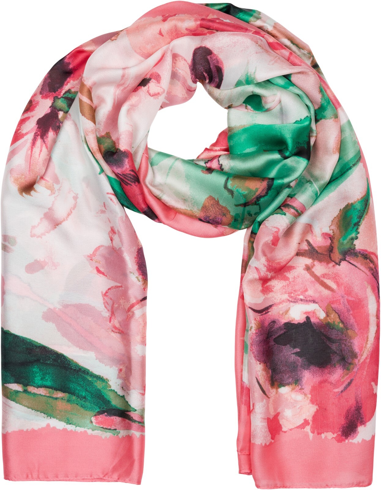 styleBREAKER Schal "Schal mit Aquarell Blumen Muster" 1 Stk.