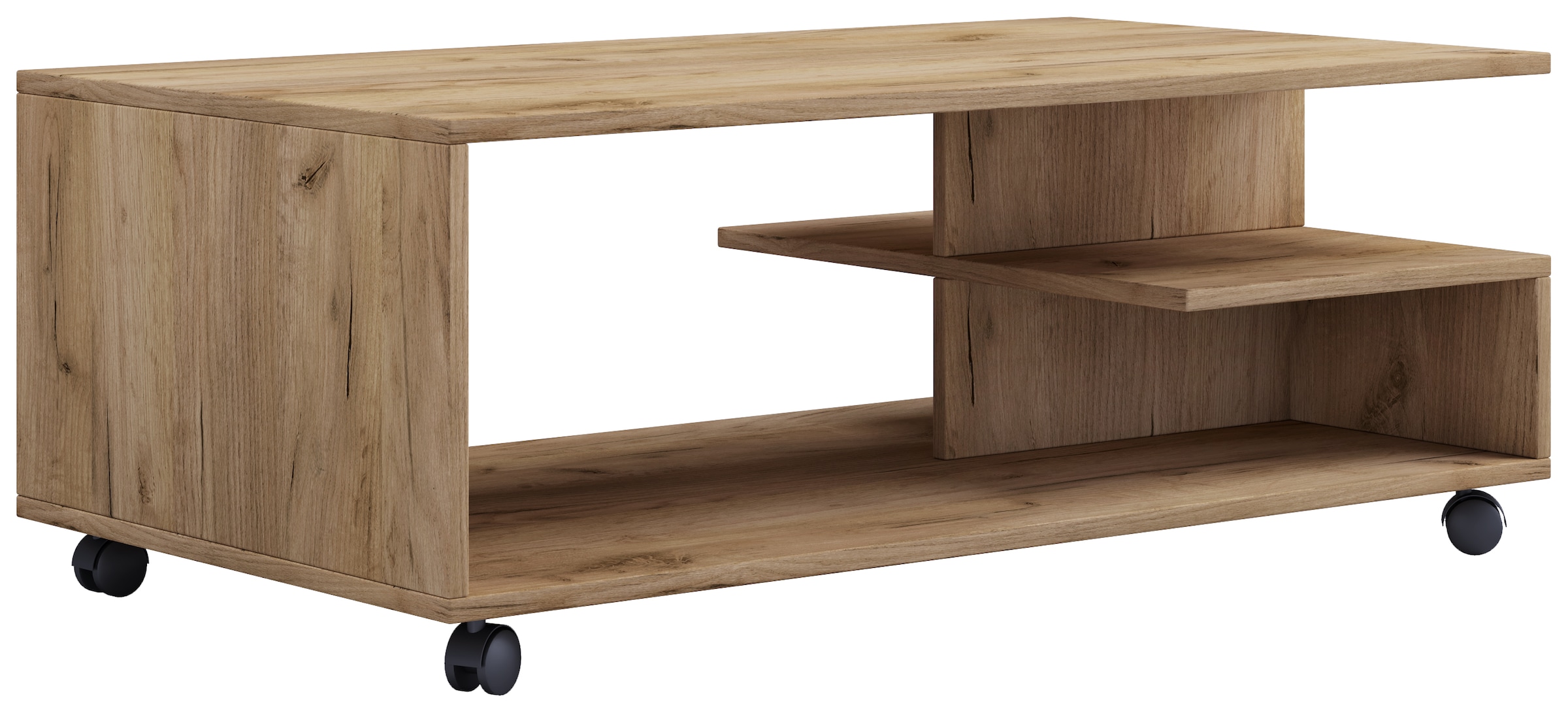 VCM Beistelltisch »Holz Sofatisch Couchtisch Rollen rollbar Stango XL«