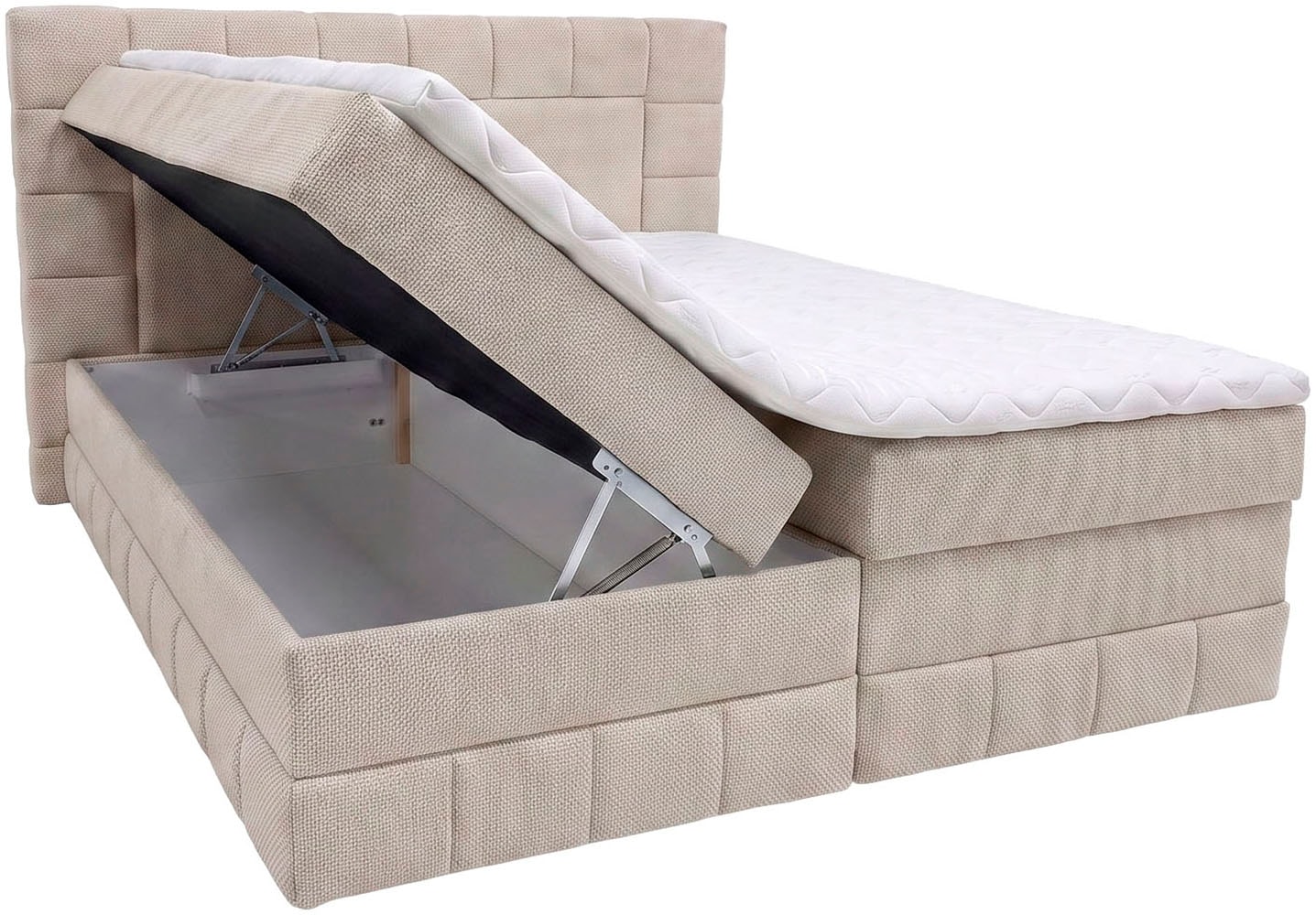 OTTO home Boxbett "PHILLIPA inkl. Bettkasten, LED optional, Breite: 140 oder 180 cm" inkl. Kaltschaum-Topper, in verschiedenen Farben erhältlich