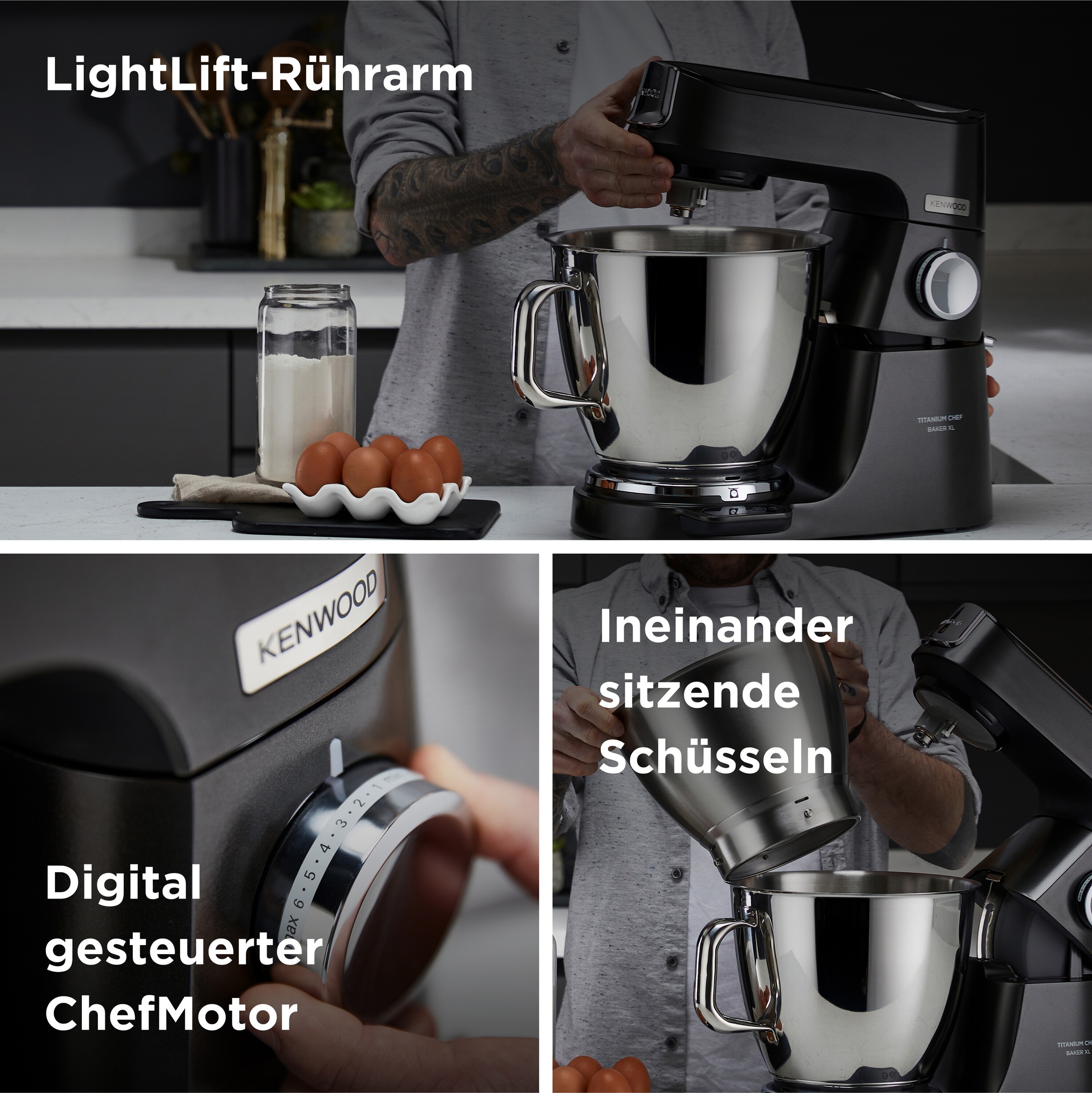 Kenwood Küchenmaschine »Titanium Chef Baker KVC85.004BK«