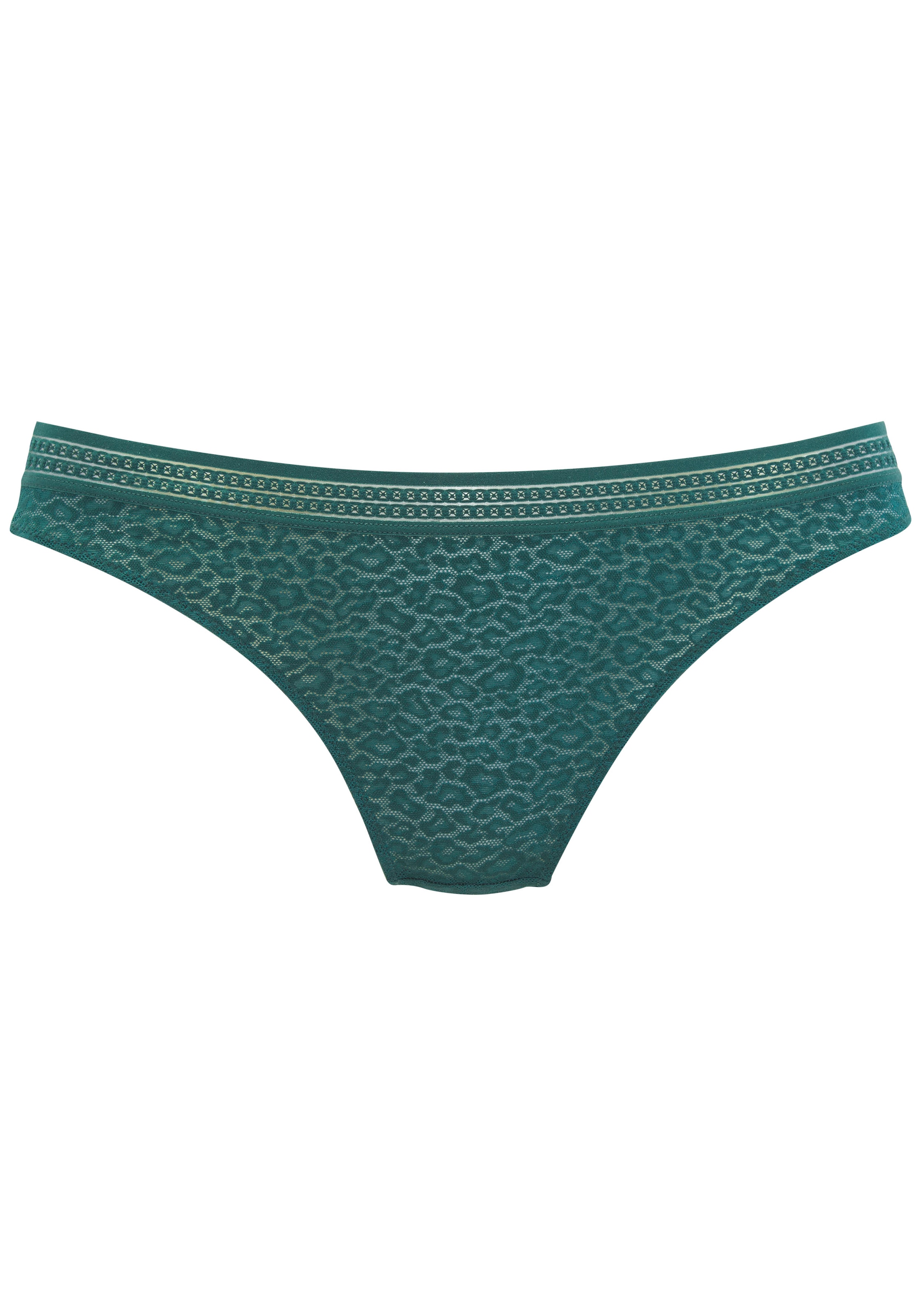 LASCANA String »Freya«, aus Spitze in Leo-Optik mit modischem Bund, sexy Dessous