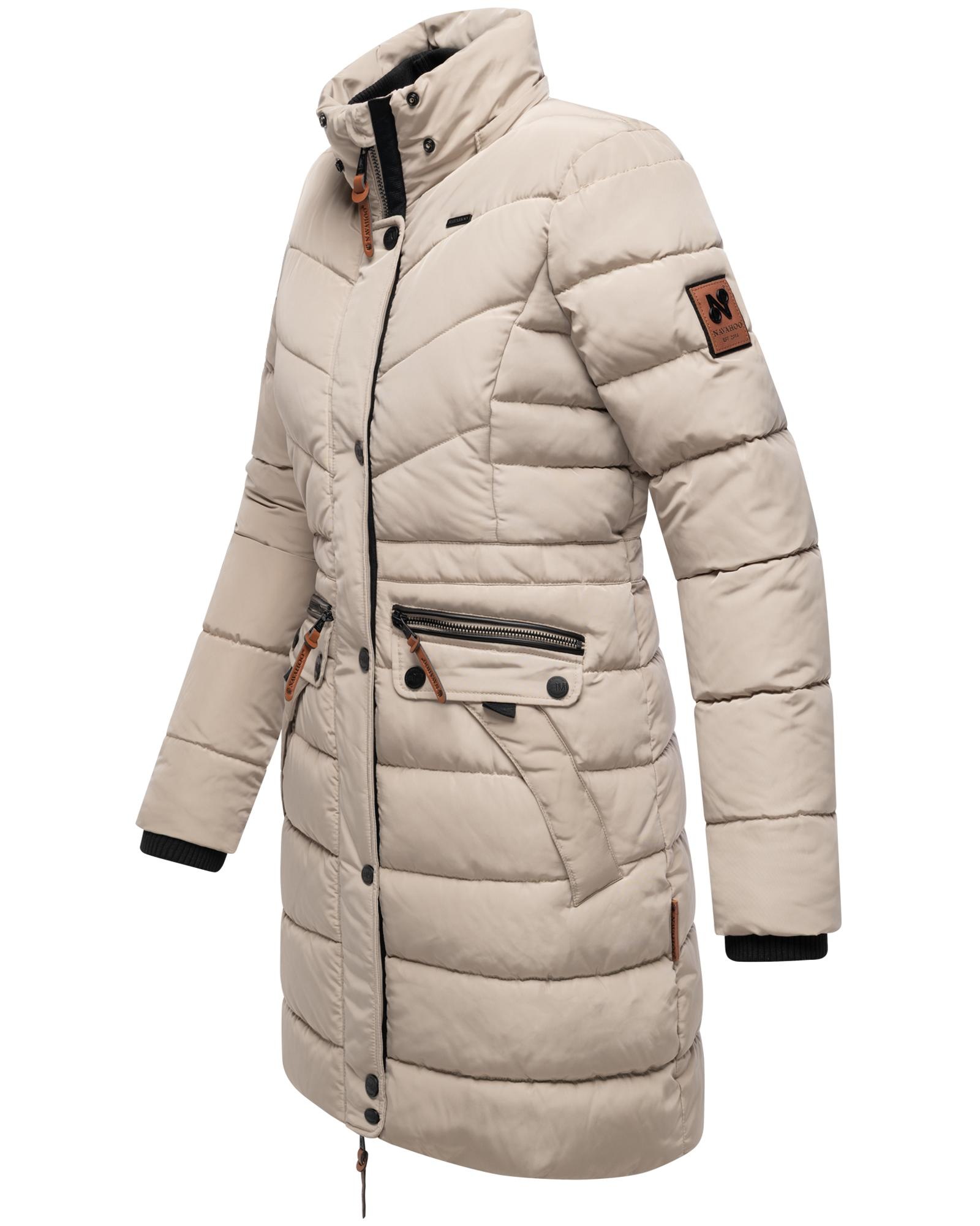 Navahoo Steppmantel »Paula«, stylischer Winter Parka m. edlem Fellimitat