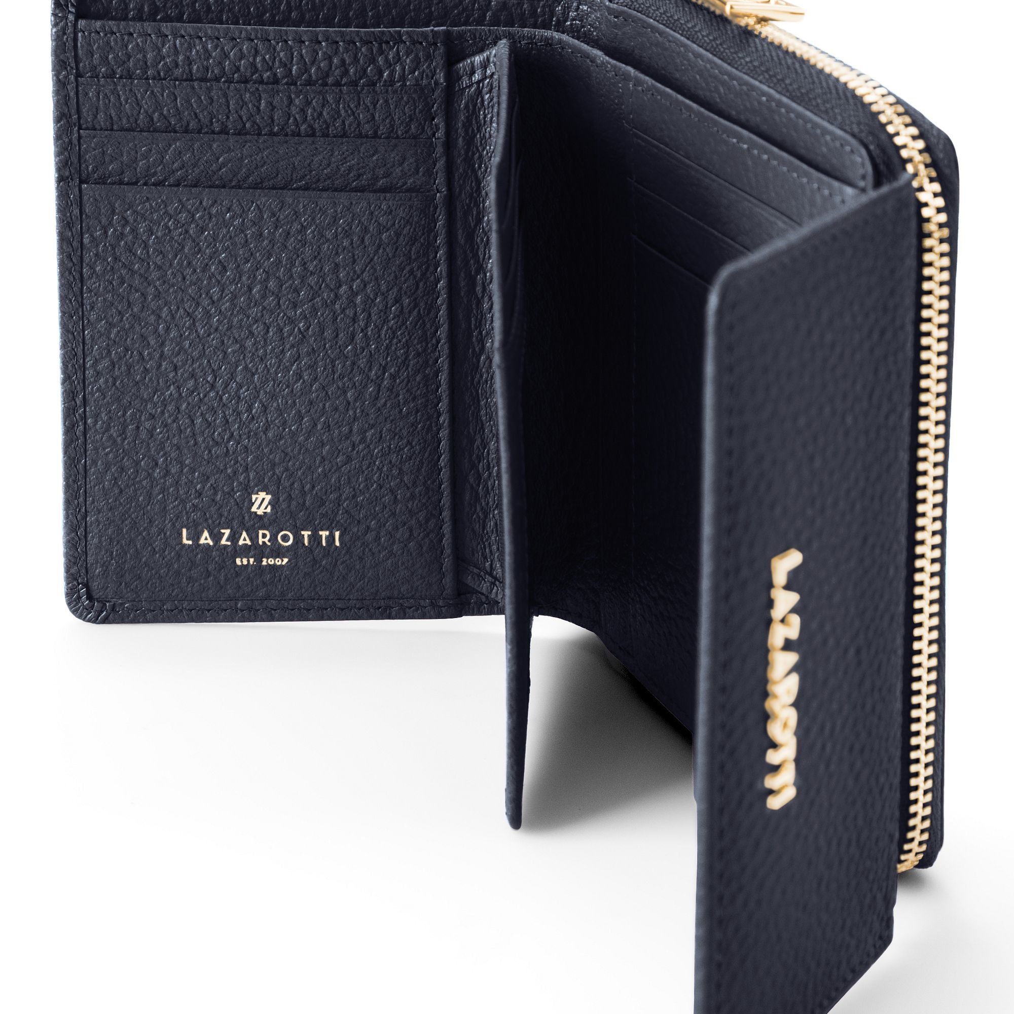 Lazarotti Geldbörse »Bologna Leather Zip-Around Geldbörse Leder 12 cm«
