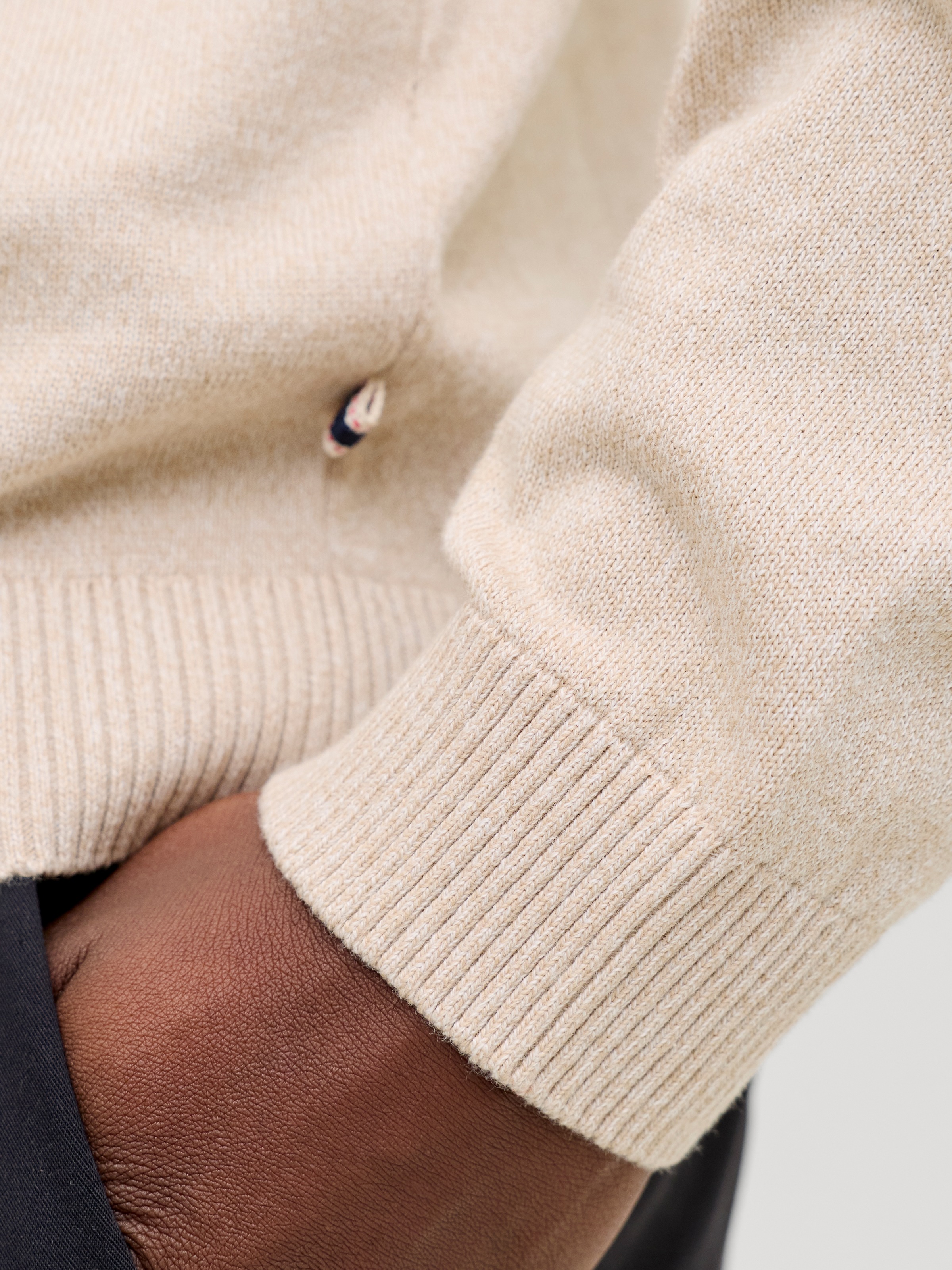 Rundhalspullover JACK & JONES "JJEBASIC KNIT CREW NECK NOOS", Herren, Gr. M, moonbeam detail:twisted, Strick, Obermaterial: 100% Baumwolle, unifarben, regular fit normal, Rundhals, Rippbündchen, Pullover Rundhalspullover, Baumwolle, regular fit 2