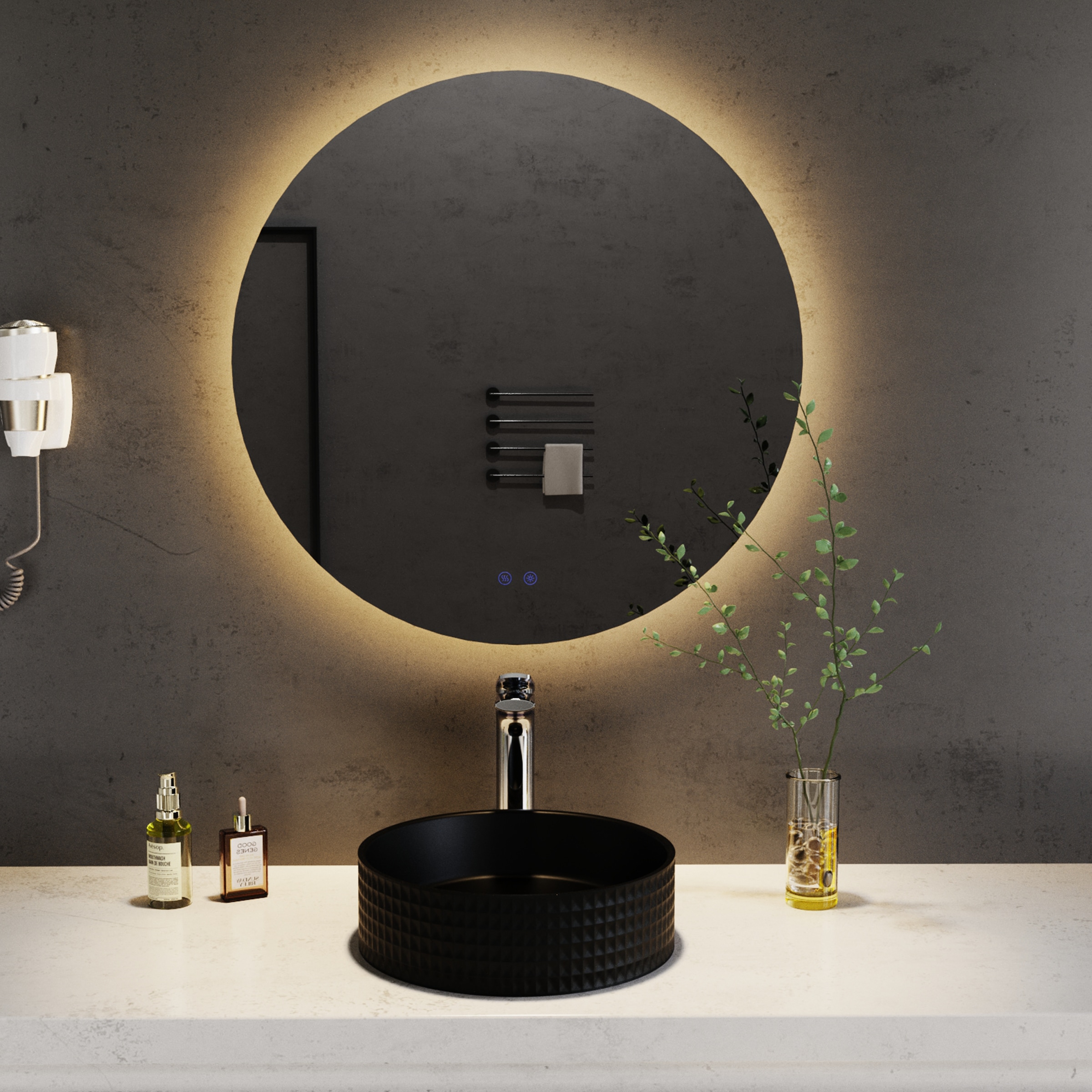 welltime LED-Lichtspiegel "Toledo rund, Spiegel mit LED Beleuchtung, Badspi günstig online kaufen