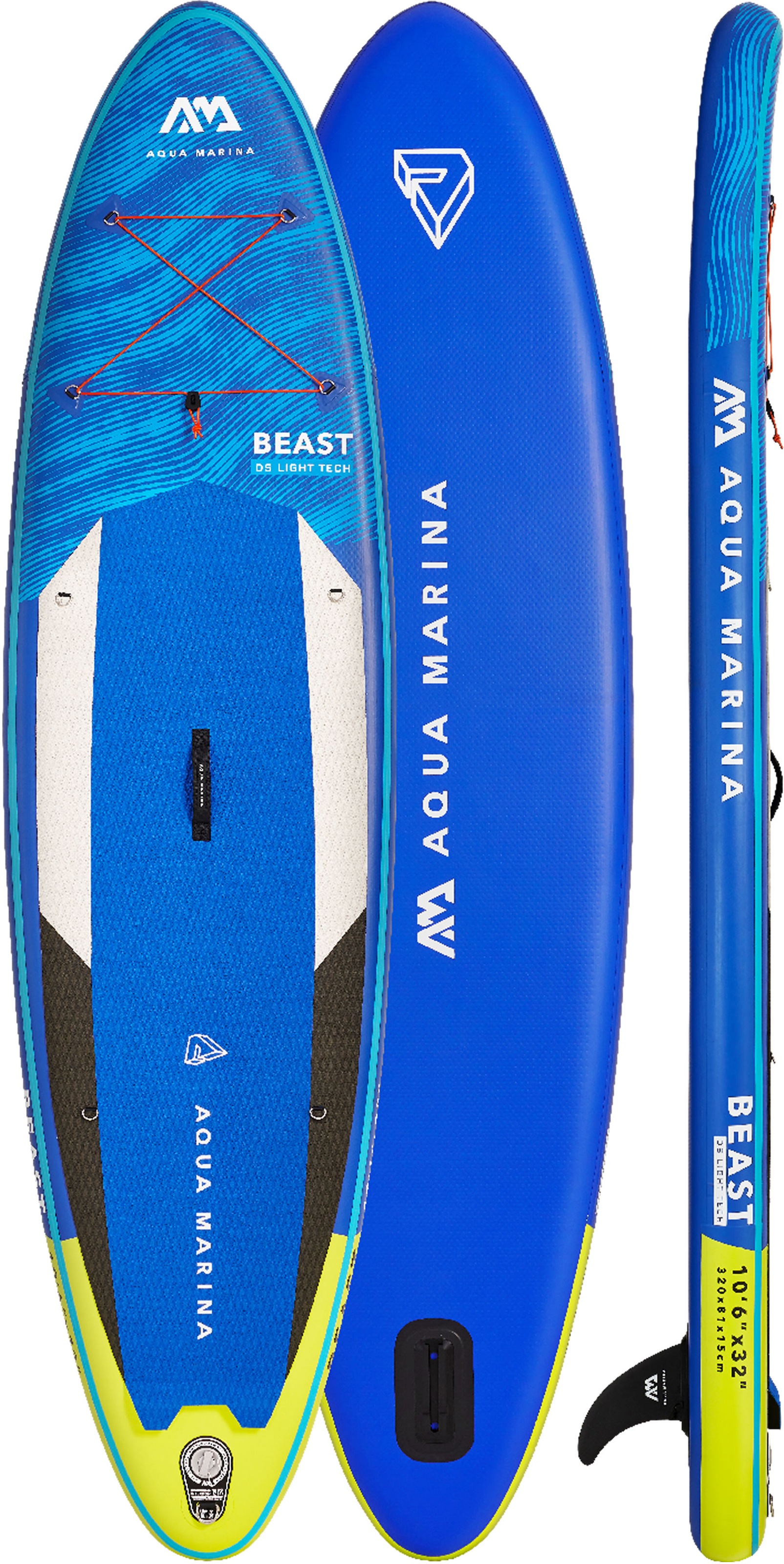 Aqua Marina Inflatable SUP-Board »Beast Stand-Up«, (Set, 6 tlg., mit Paddel, Pumpe und Transportrucksack)