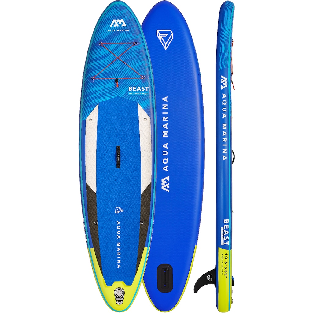 Aqua Marina Inflatable SUP-Board »Beast Stand-Up«, (Set, 6 tlg., mit Paddel, Pumpe und Transportrucksack)