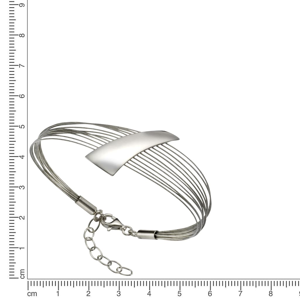 Vivance Armband »925/- Sterling Silber rhodiniert + Stahl«