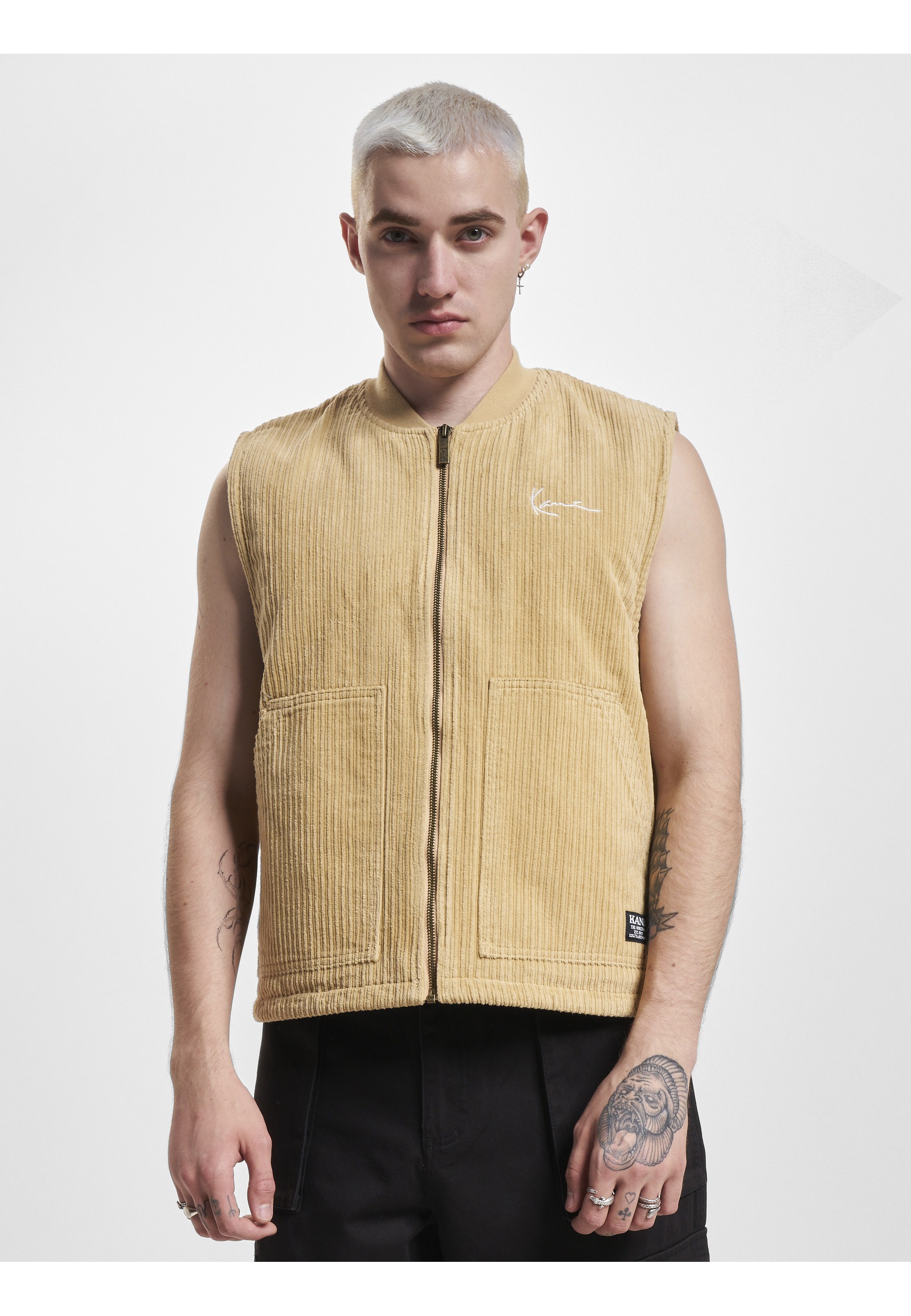 Karl Kani Steppweste »Karl Kani Herren KU233-006-1 KK Chest Signature Corduroy Vest« 1