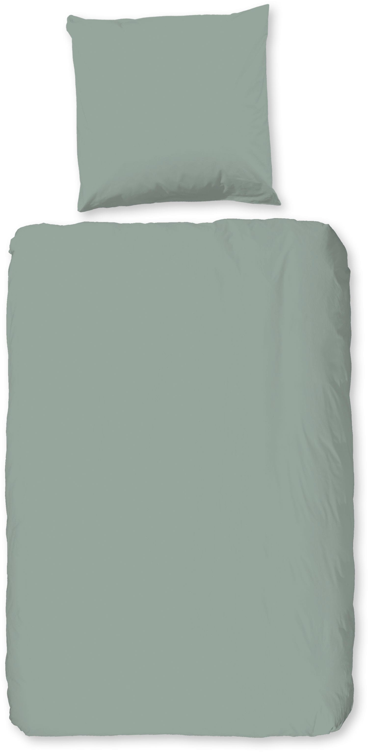 PURE luxury collection Bettwäsche "Pure uni" 3 Stk. Mikrofaser, Pflegeleicht, Weich, unifarben, Reißverschluss