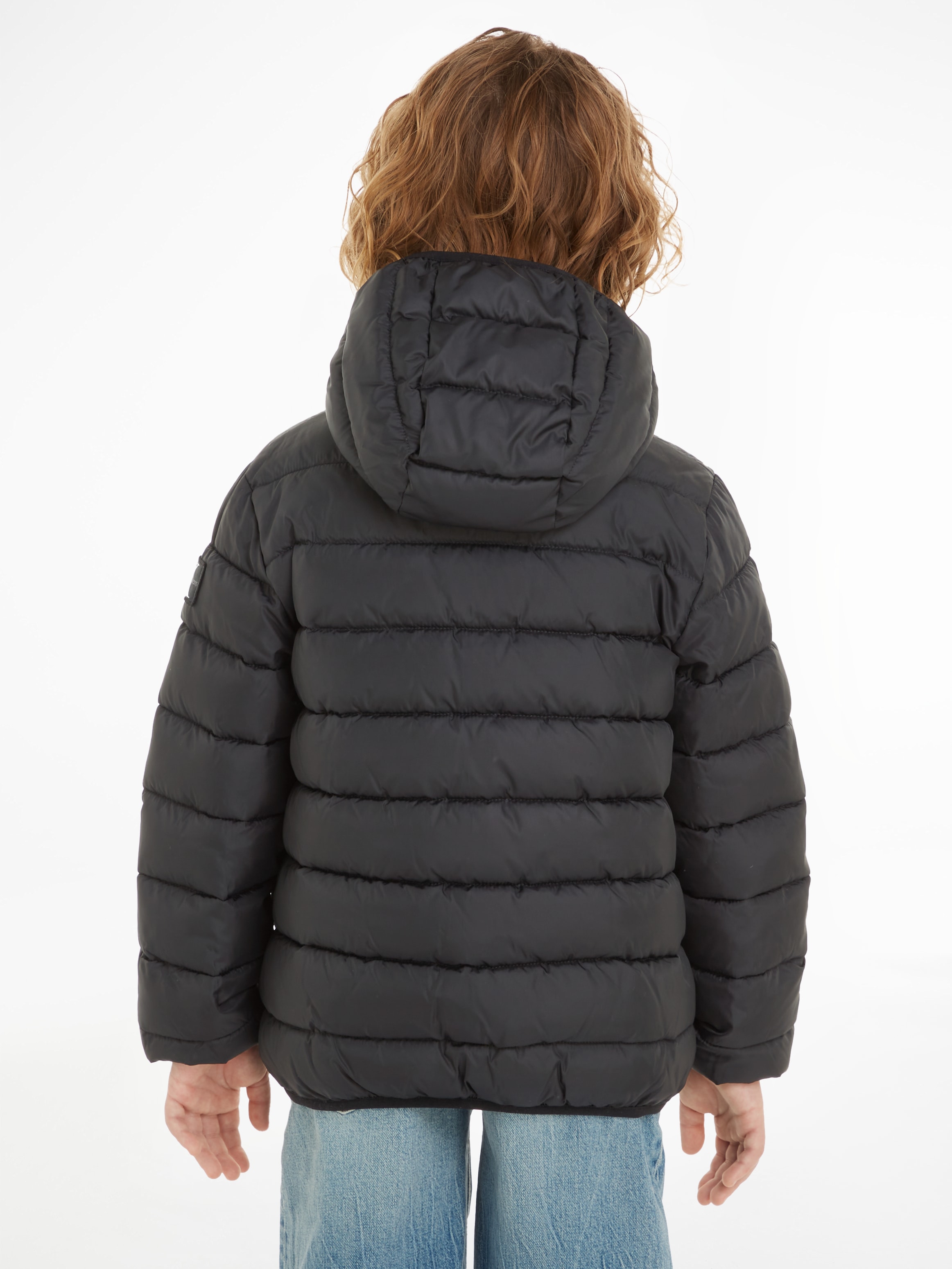 Calvin Klein Jeans Steppjacke »INST. LOGO LIGHT PADDED JACKET«, mit Kapuze, für Kinder bis 16 Jahre