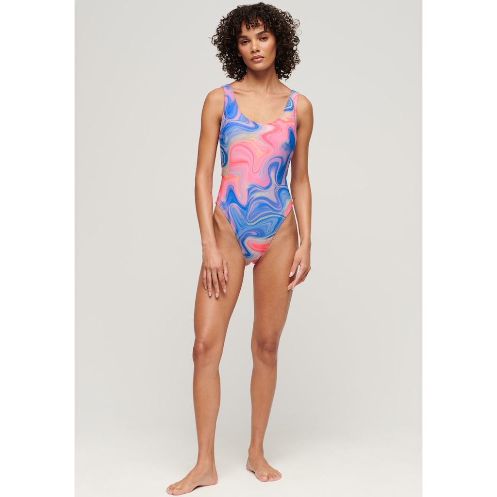 Superdry Badeanzug »PRINT SCOOP BACK SWIMSUIT«