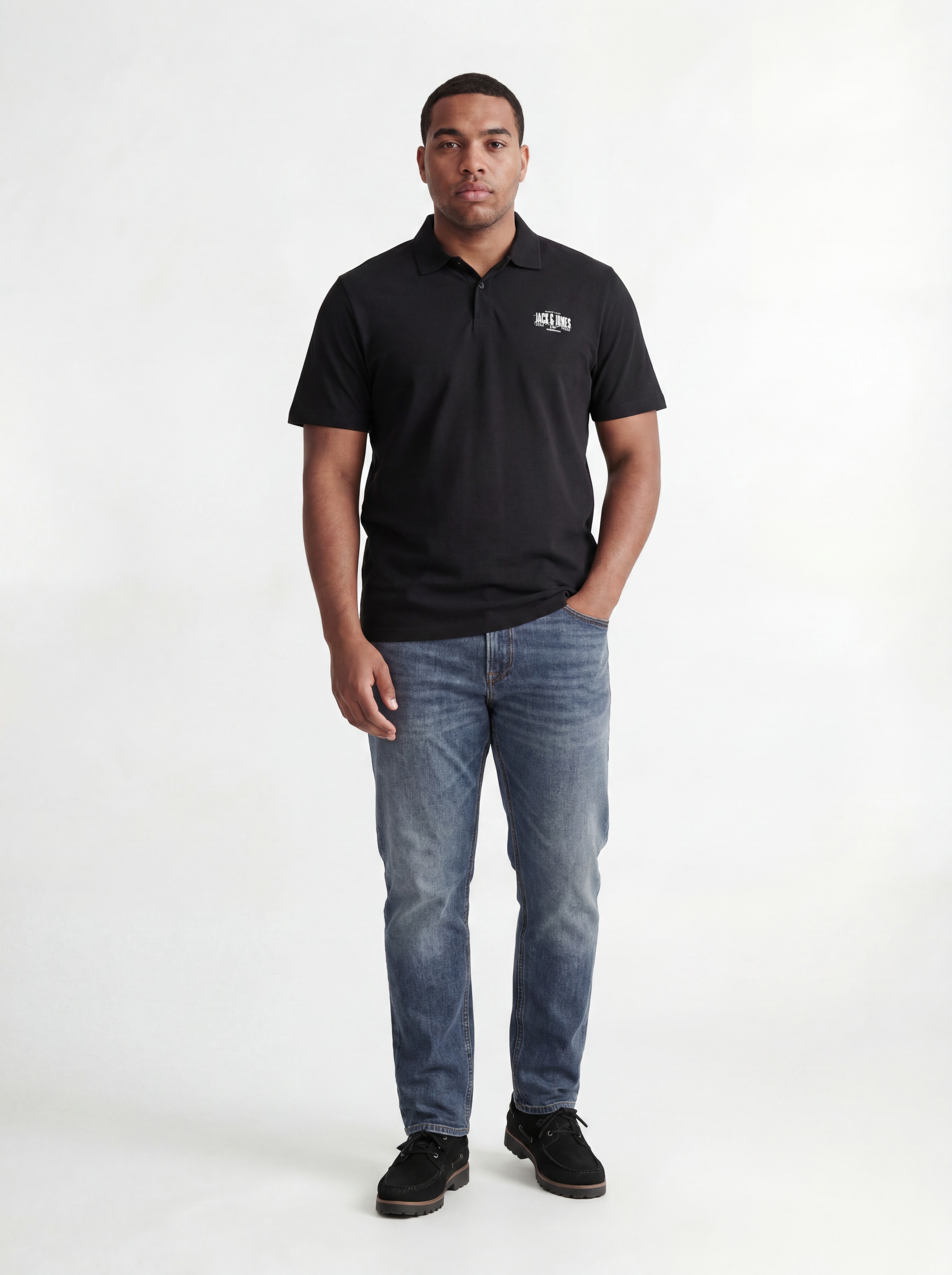 Jack & Jones PlusSize Poloshirt »JJAERO POLO SS PLS« Baumwolle, regular fit