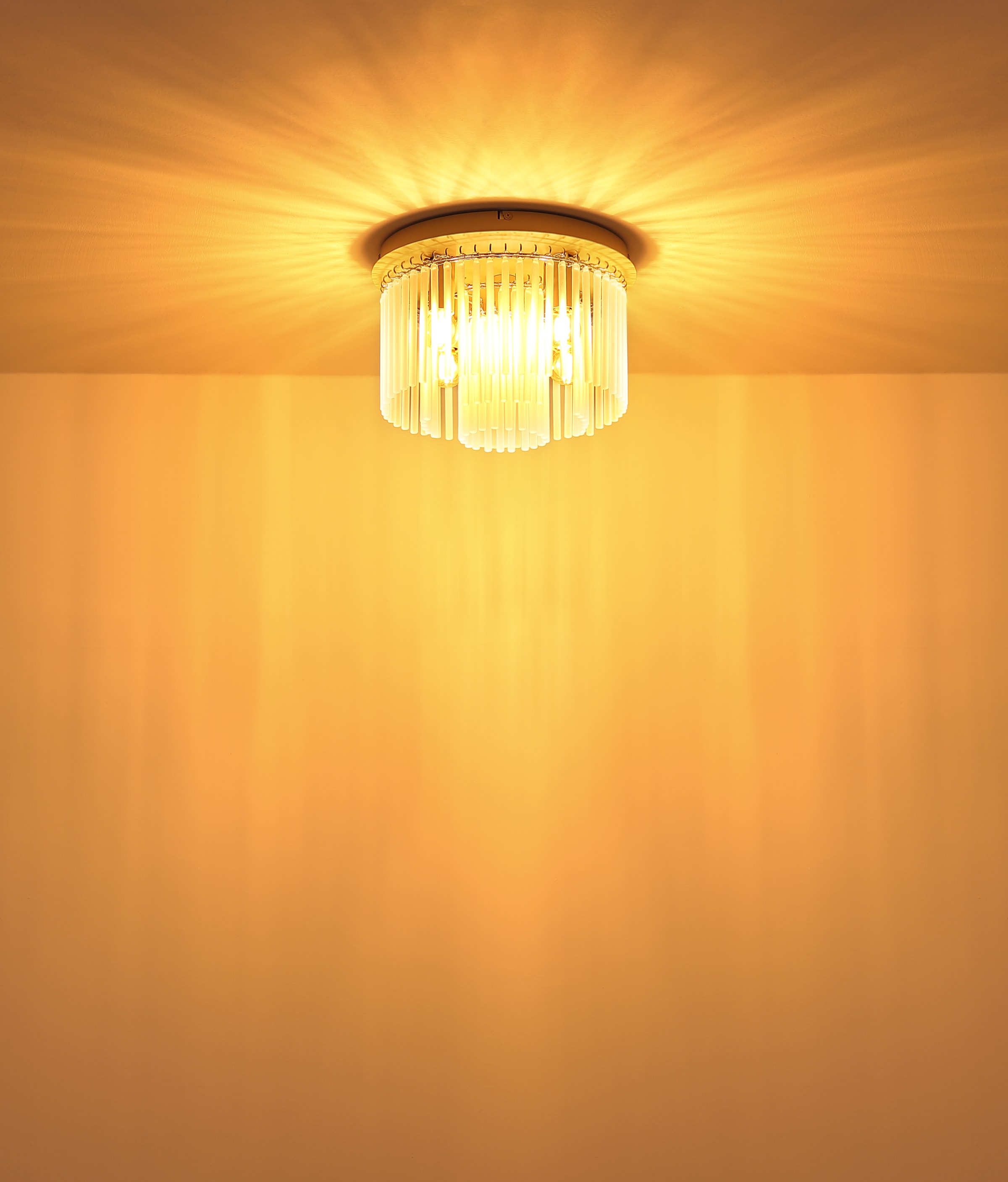 GLOBO LIGHTING Deckenleuchte »GORLEY« E14 1 Stk. Deckenleuchte für Wohn- & Esszimmer Glasstäbe
