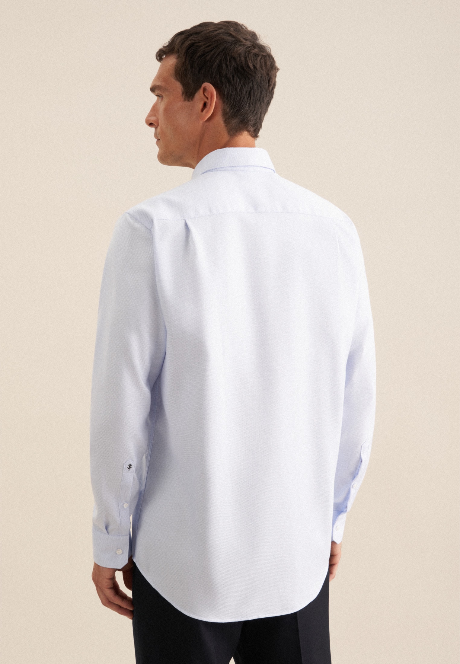 seidensticker Businesshemd »Schwarze Rose«, Regular Button-Down-Kragen Struktur