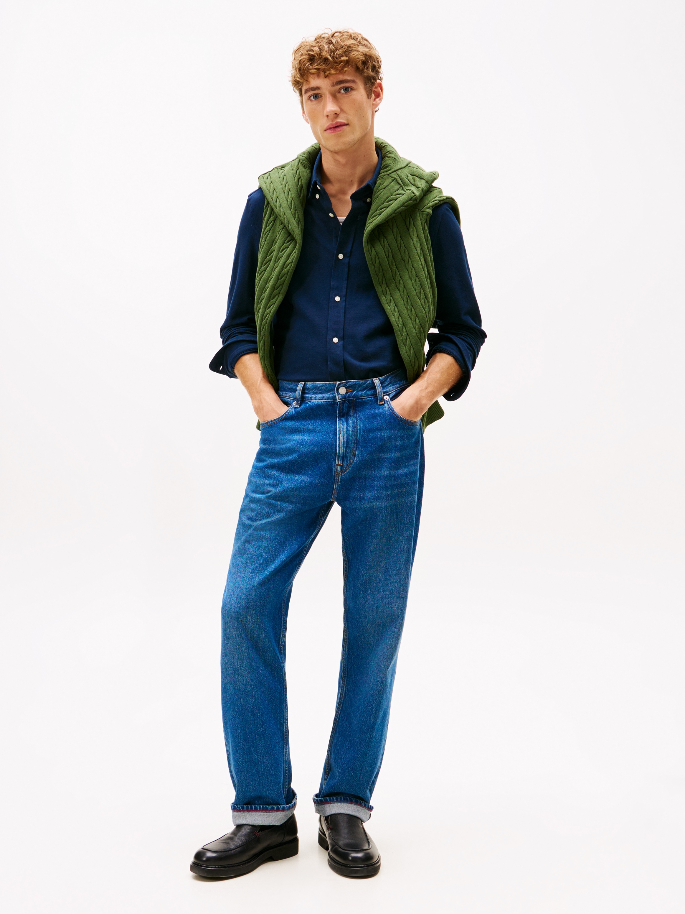 Tommy Hilfiger Langarmhemd »KNIT PIQUE FEATHERWEIGHT«