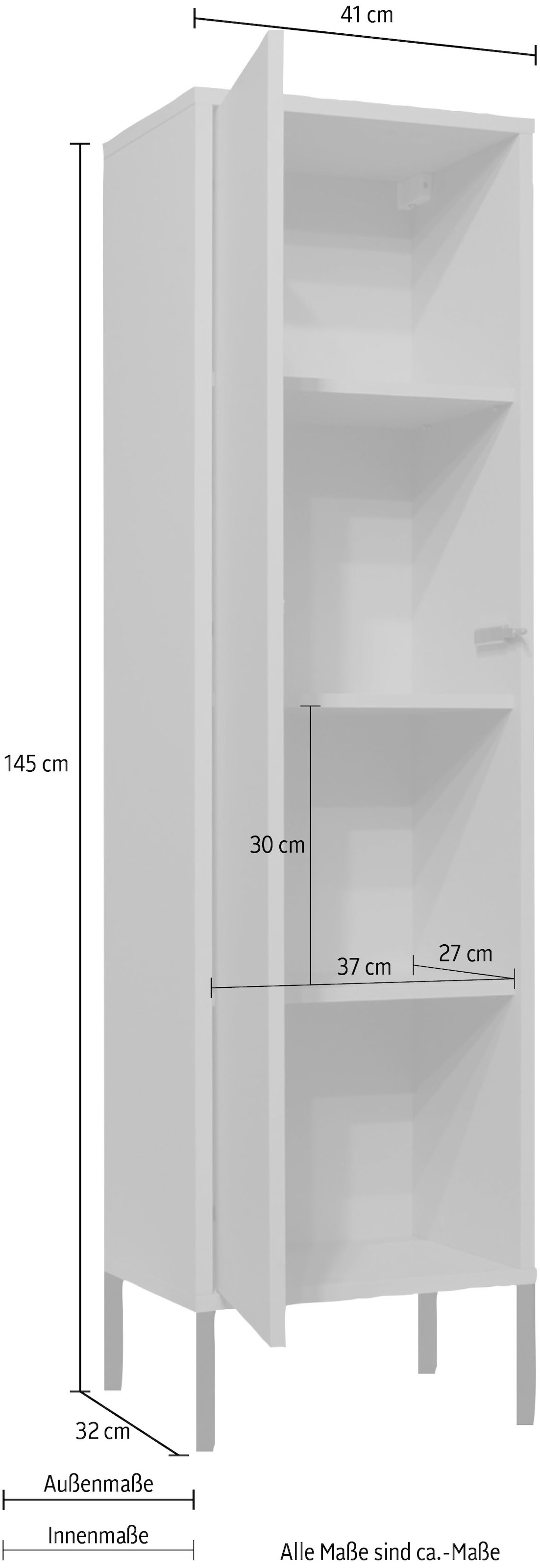 41 cm Mehrzweckschrank mit BAUR | Mäusbacher Quadratgestell »Bonnie«,