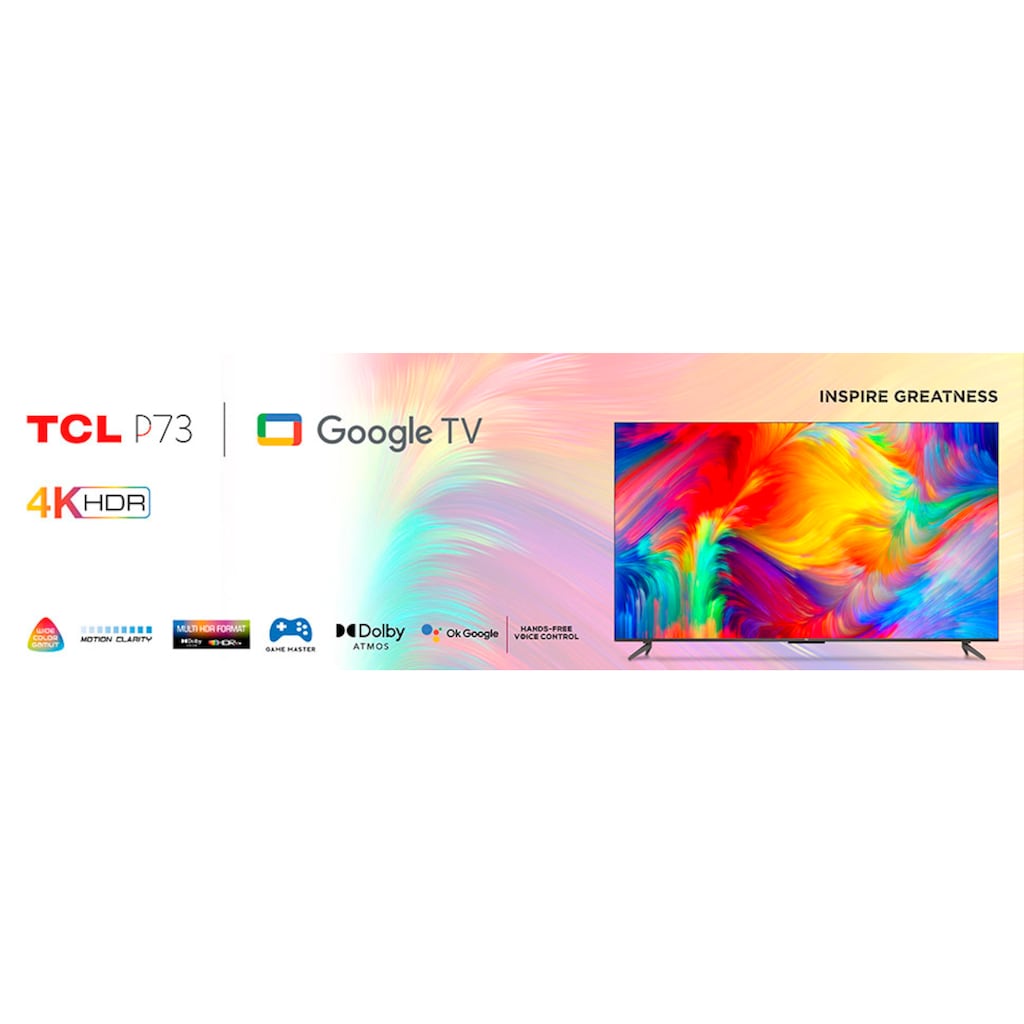 TCL LED-Fernseher »65P731X2«, 164 cm/65 Zoll, 4K Ultra HD, Smart-TV-Google TV, HDR Premium, Dolby Atmos, HDMI 2.1, Metallgehäuse