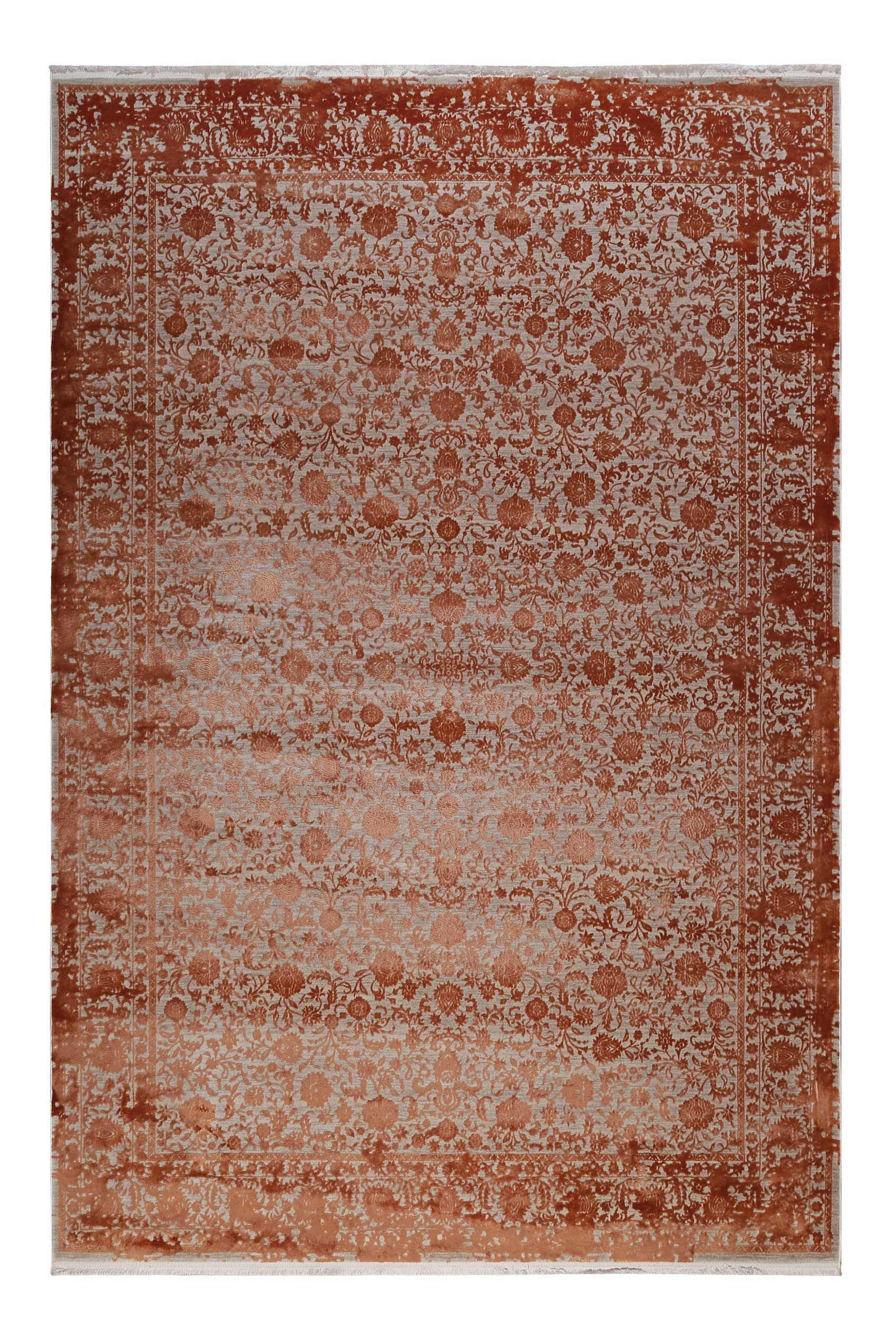 Teppich ESPRIT "Florida", terracotta braun, B:80cm H:7mm L:150cm, Viskose, Teppiche, Teppich, Kurzflorteppich, gewebt, Vintage, retro, edel, orientalisch