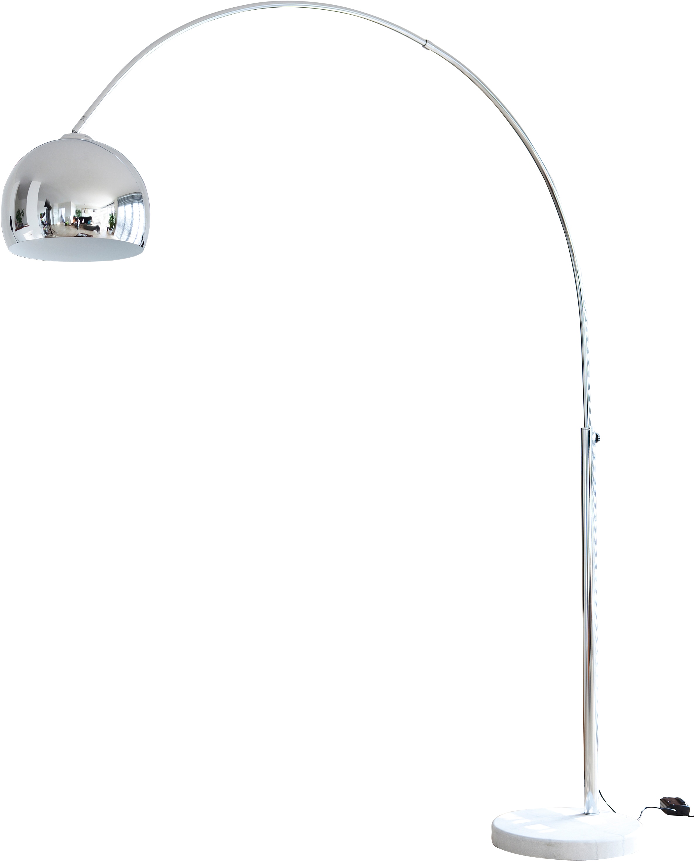 SalesFever Bogenlampe »Finn«, 1 flammig-flammig, Höhenverstellbar und mit Dimmschalter