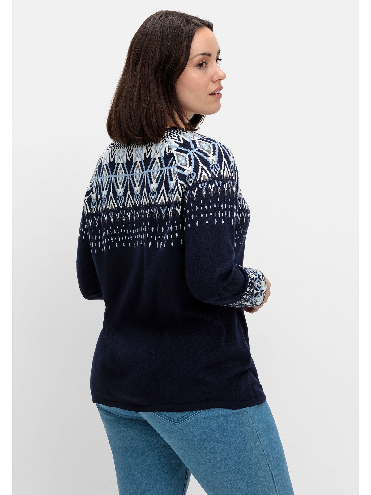 Sheego Strickpullover »Große Größen«, mit Norwegermuster