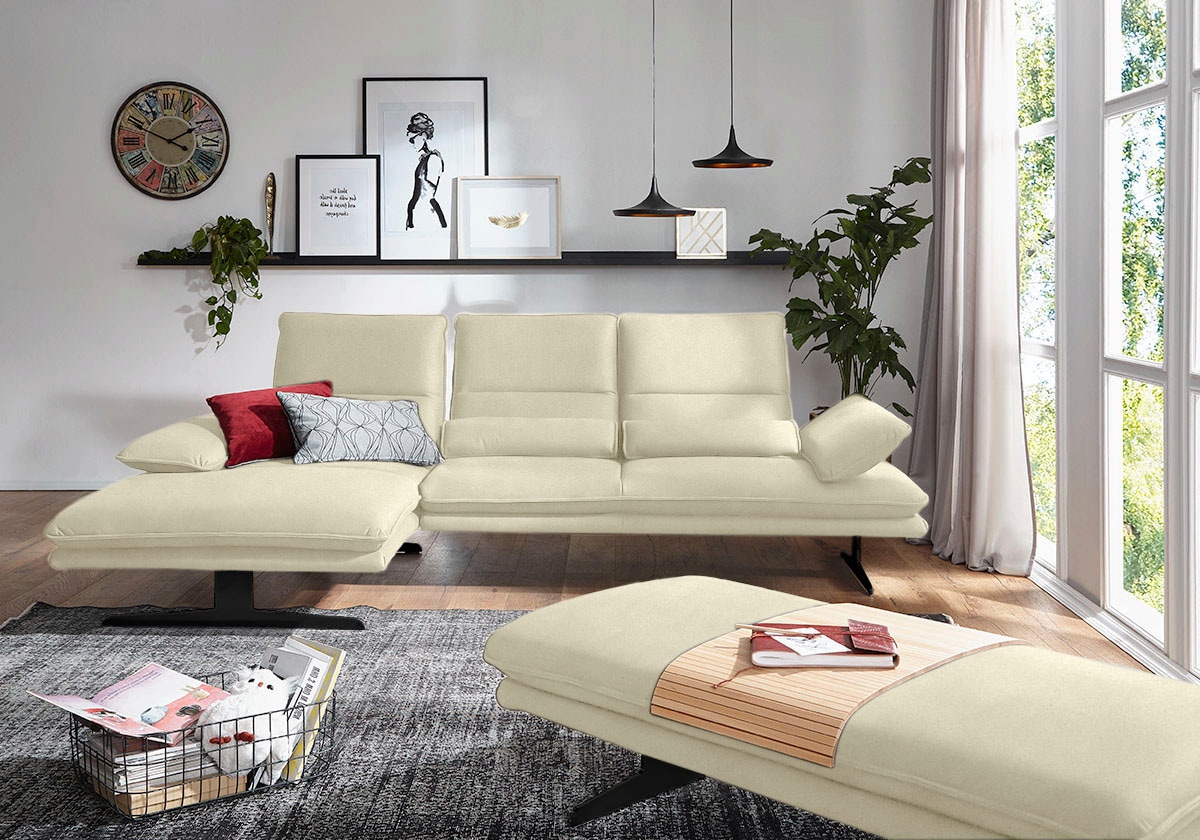W.SCHILLIG Ecksofa "broadway, Designsofa mit tollem Sitzkomfort" Sitztiefen günstig online kaufen
