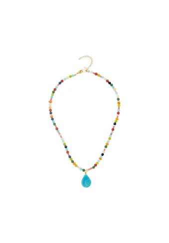 Gemshine Perlenkette »Türkis und Confetti Edelsteine«, Made in Germany kaufen