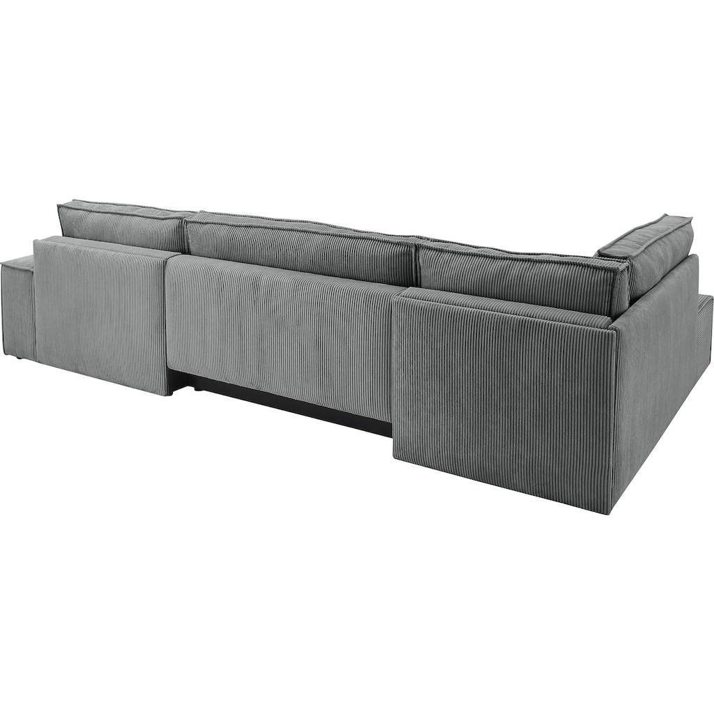 Home affaire Wohnlandschaft »SHERWOOD XXL 329 cm Schlafsofa, U-Form«