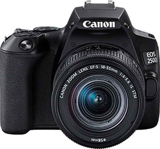 Canon Spiegelreflexkamera »EOS 250D«, EF-S 18-55mm f/4-5.6 IS STM, 24,1 MP, 3 fachx opt. Zoom, WLAN-Bluetooth