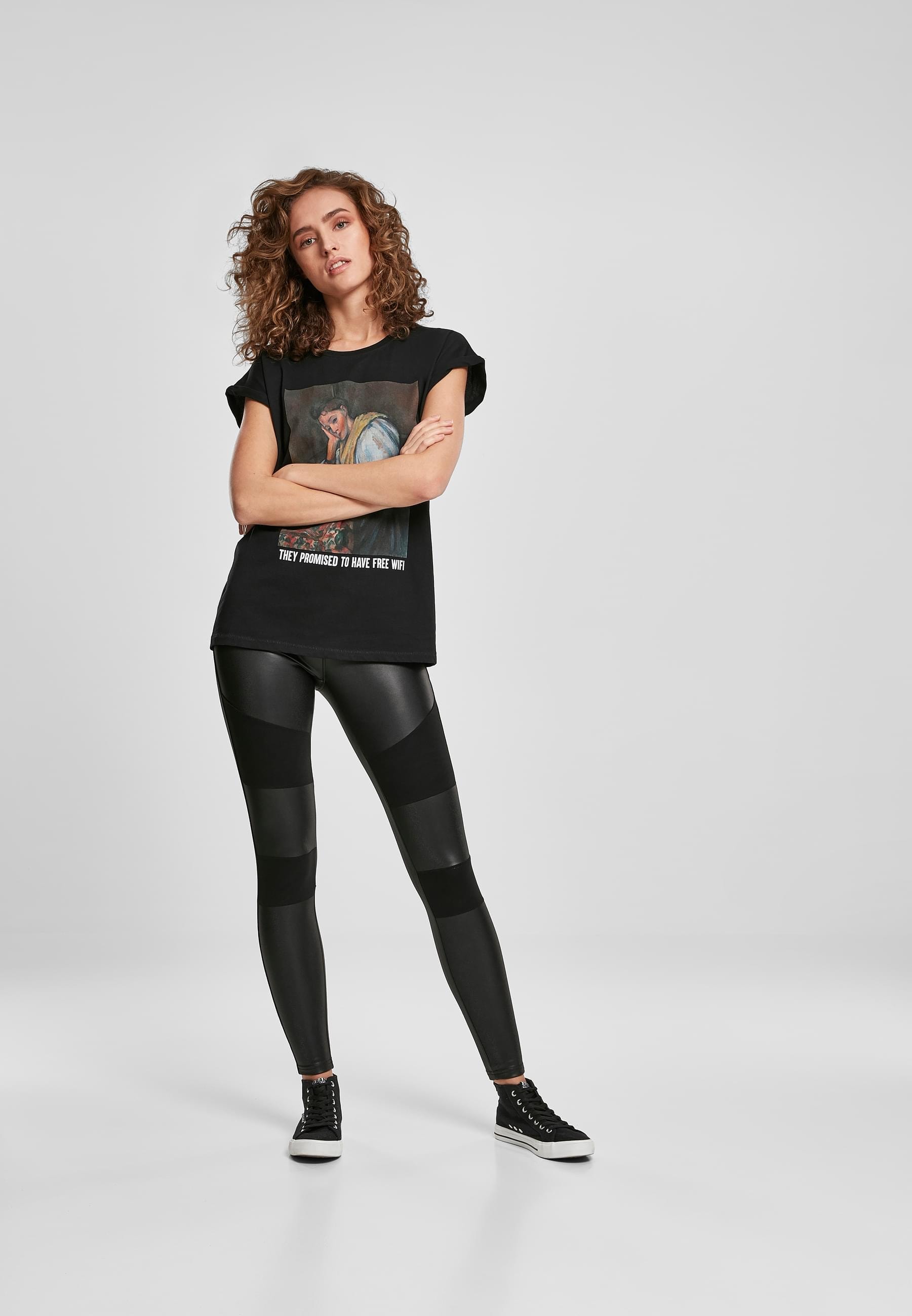 MisterTee Kurzarmshirt »MisterTee Damen Ladies No Wifi Tee«, (1 tlg.)
