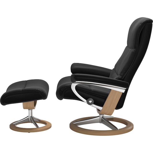 Stressless® Relaxsessel »View«, (Set, Relaxsessel mit Hocker), mit  Signature Base, Größe L,Gestell Eiche kaufen | BAUR | Funktionssessel