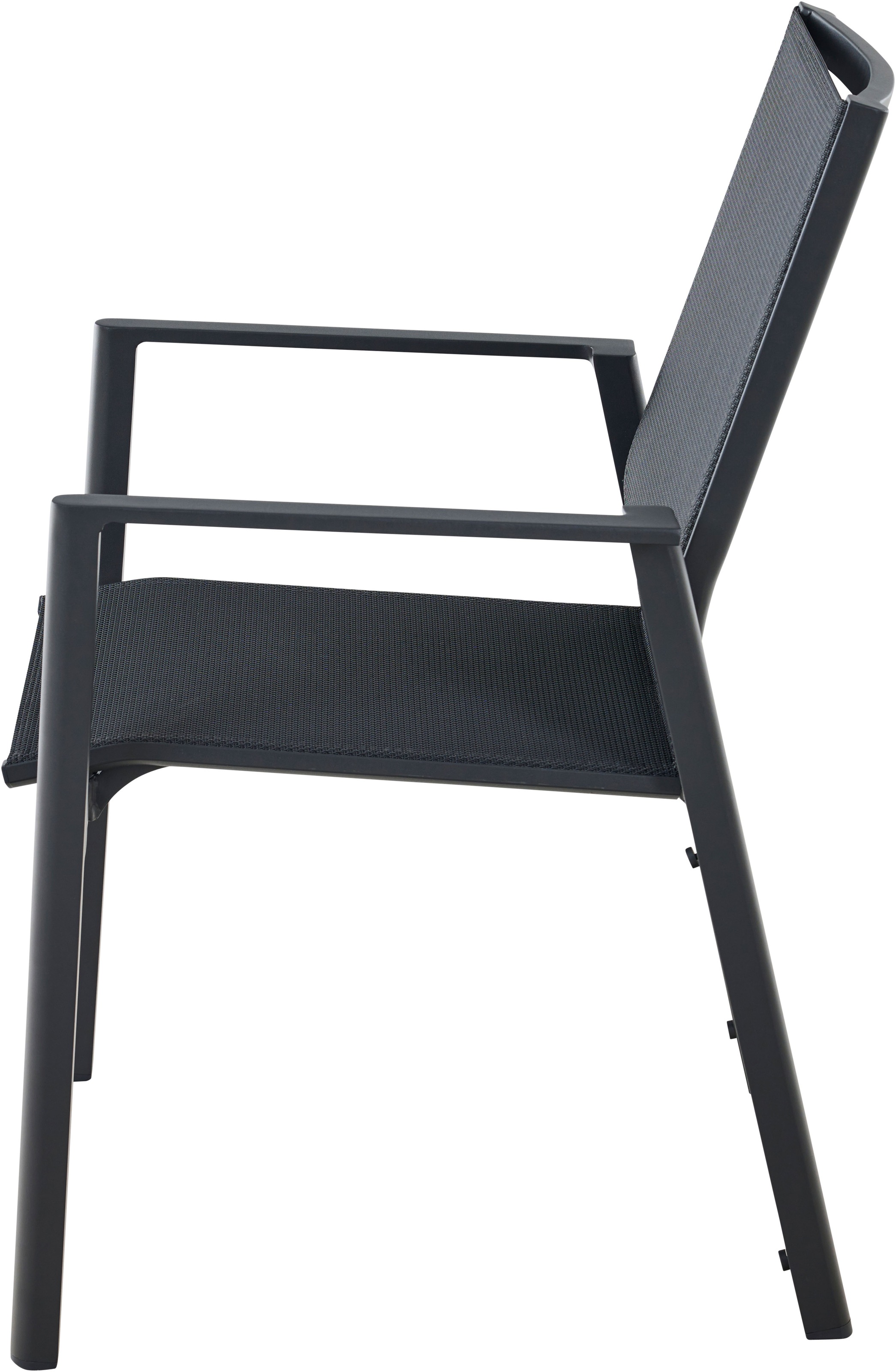 Siena Garden Gartensessel »BOLOGNA Stapelsessel, anthrazit« Aluminiumgestell, Ranotex® Bezug