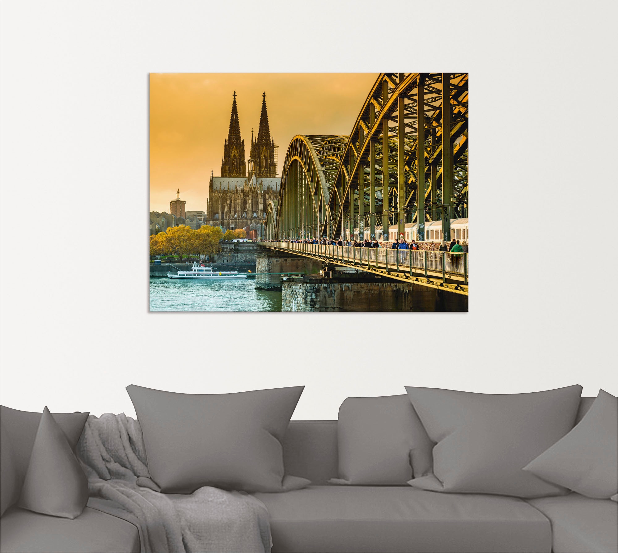 »Kölner mit Hohenzollernbrücke«, BAUR St.), Alubild, in Deutschland, (1 bestellen Poster versch. Wandaufkleber Leinwandbild, als oder Dom Größen | Artland Wandbild