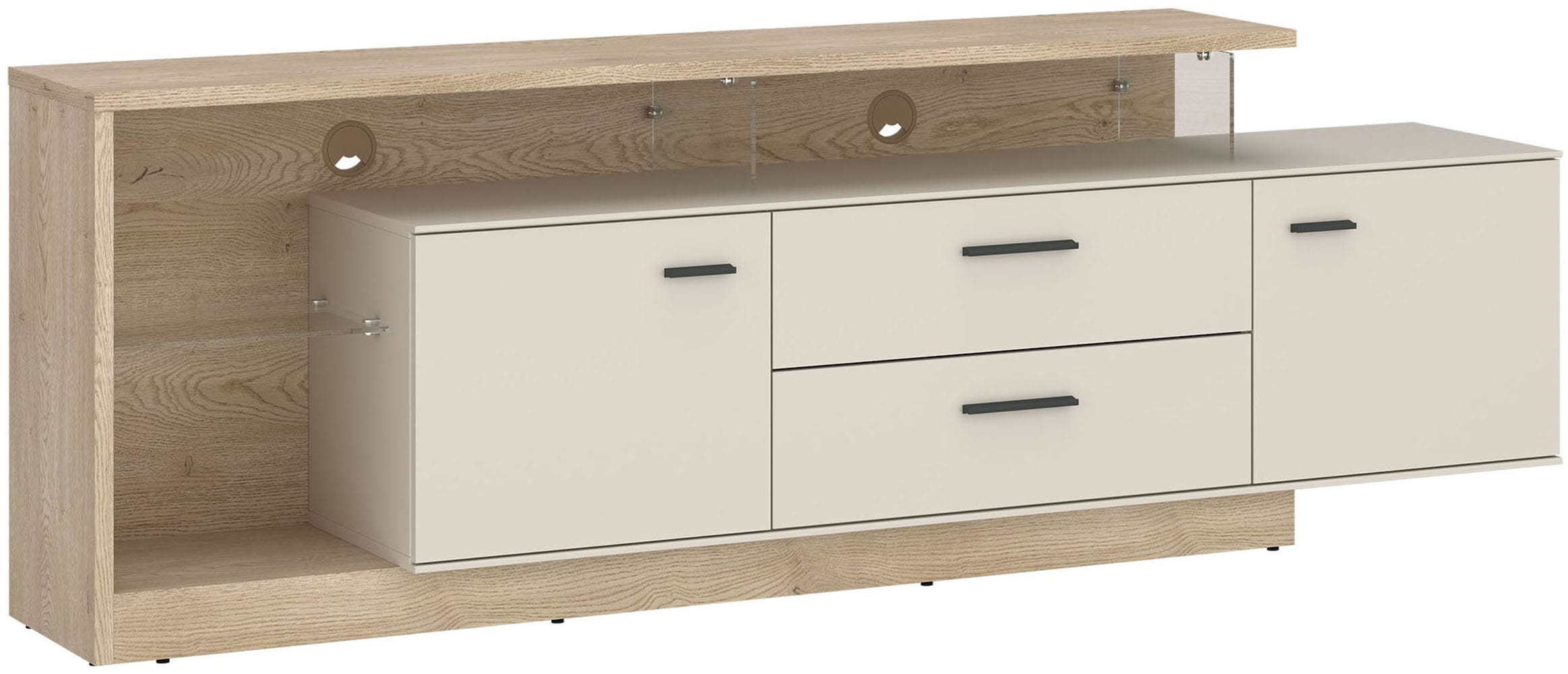 Home affaire Lowboard modernes Lowboard, Breite ca.191,5 cm, 2 Türen und 2 Schubkasten